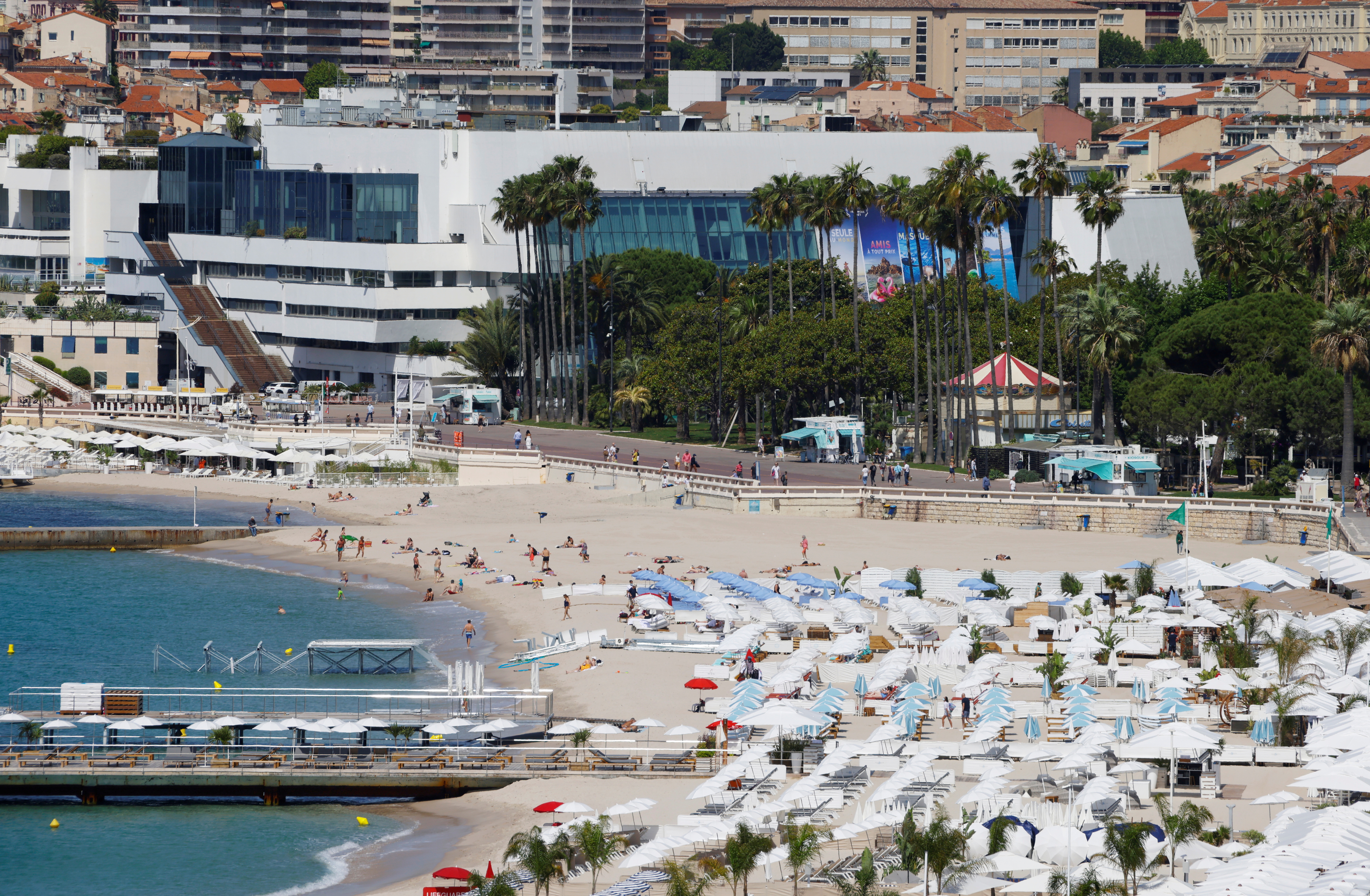Cannes prepares for the 74th Cannes International Film Festival in Cannes