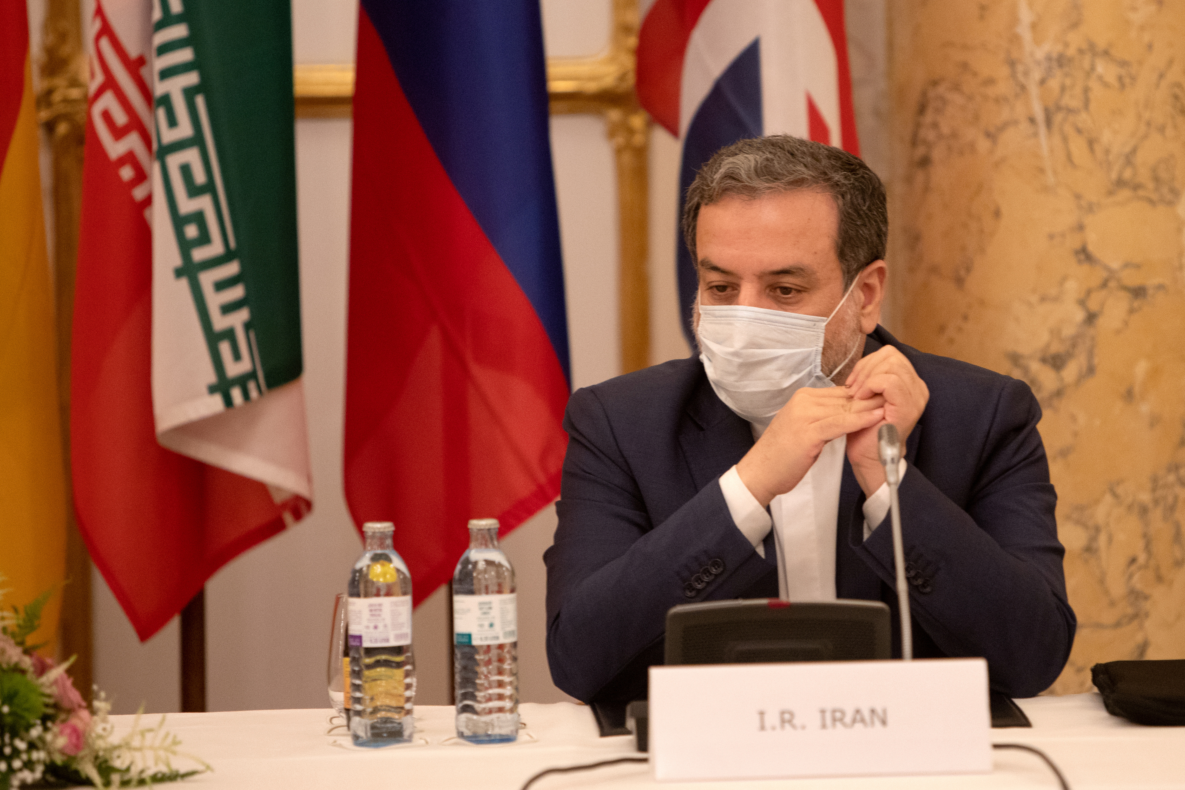 Iran's top nuclear negotiator Araqchi at a meeting in Vienna