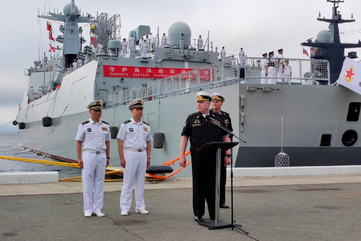 Russian and Chinese navies carry out artillery and anti-submarine drills in Sea of Japan | Reuters