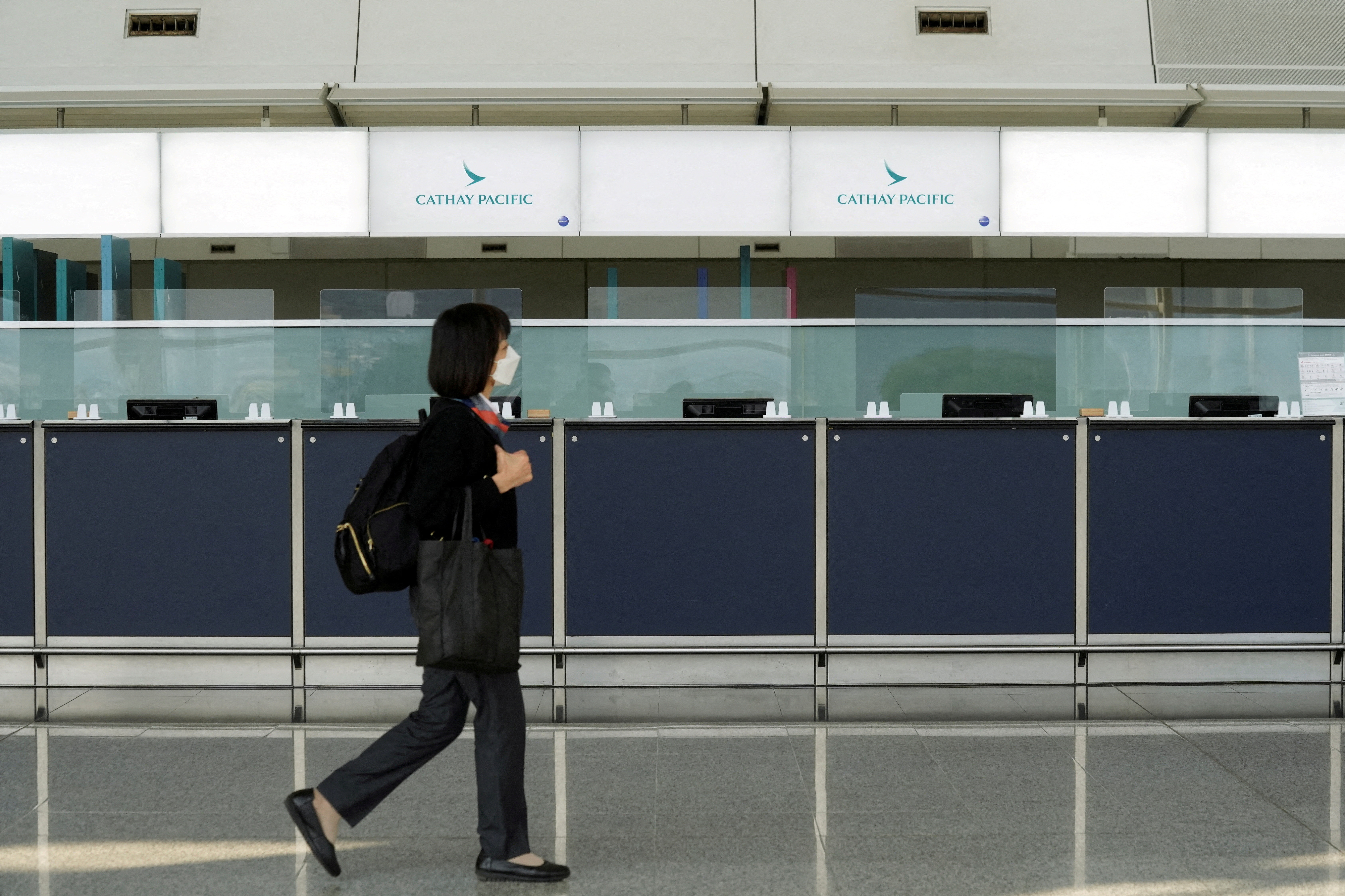Hong Kong International Airport following COVID-19 measures