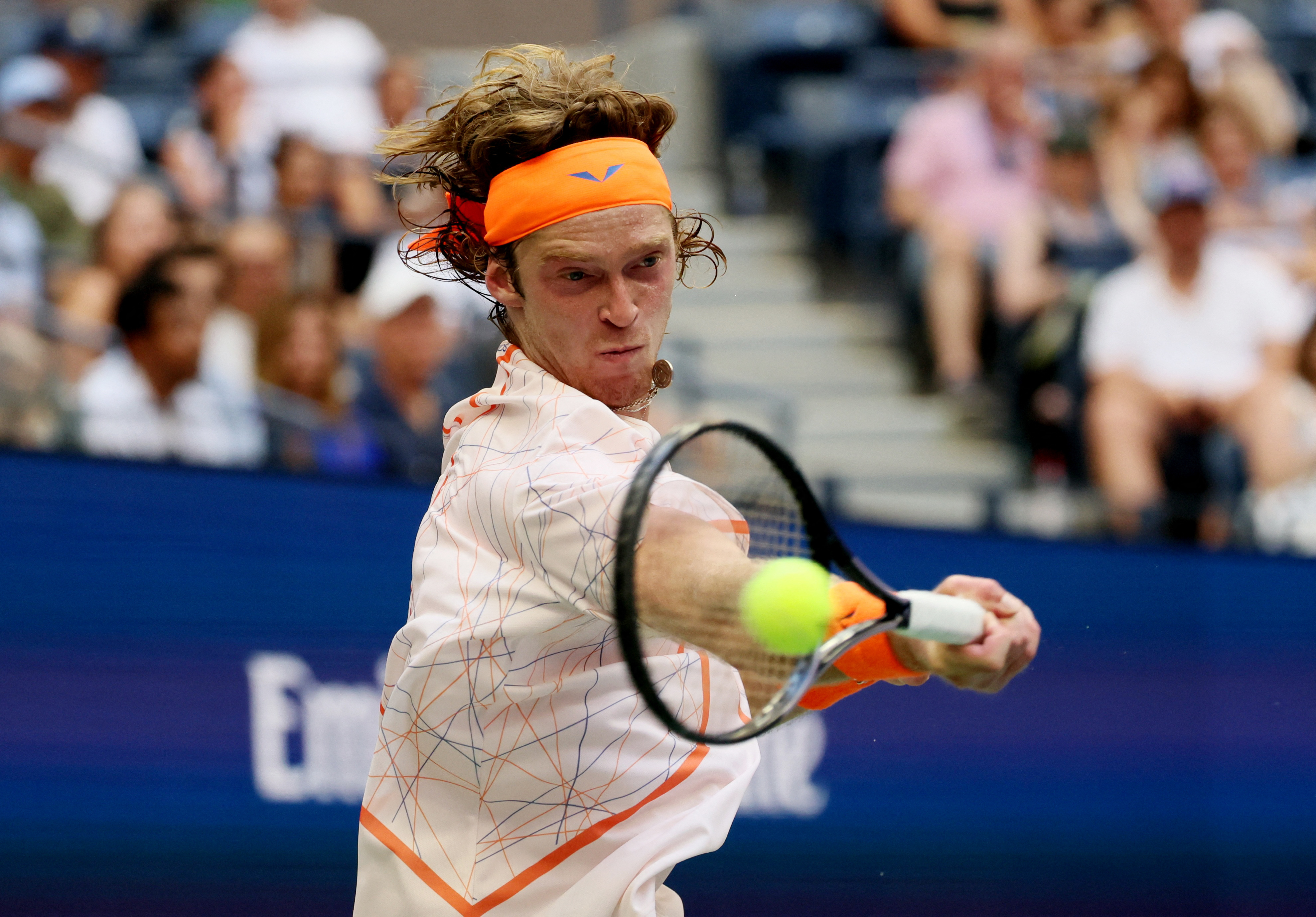 Alexander Zverev of Germany returns the ball to Carlos Alcaraz of Spain  during their semi final match at the Erste Bank Open ATP tennis tournament  in Vienna, Austria, Saturday, Oct. 30, 2021. (