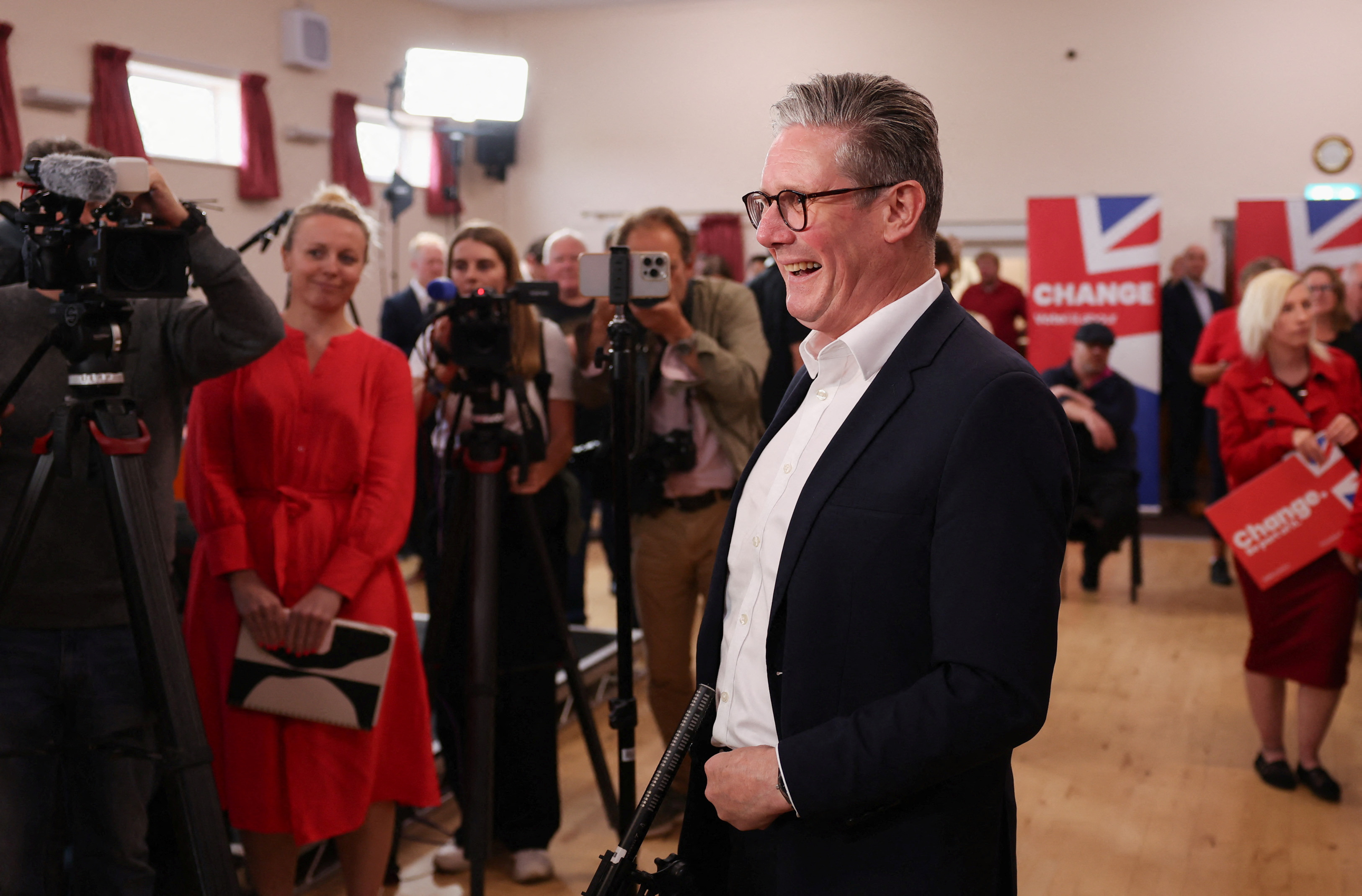 British opposition Labour Party leader Starmer meets voters across the country as campaign continues