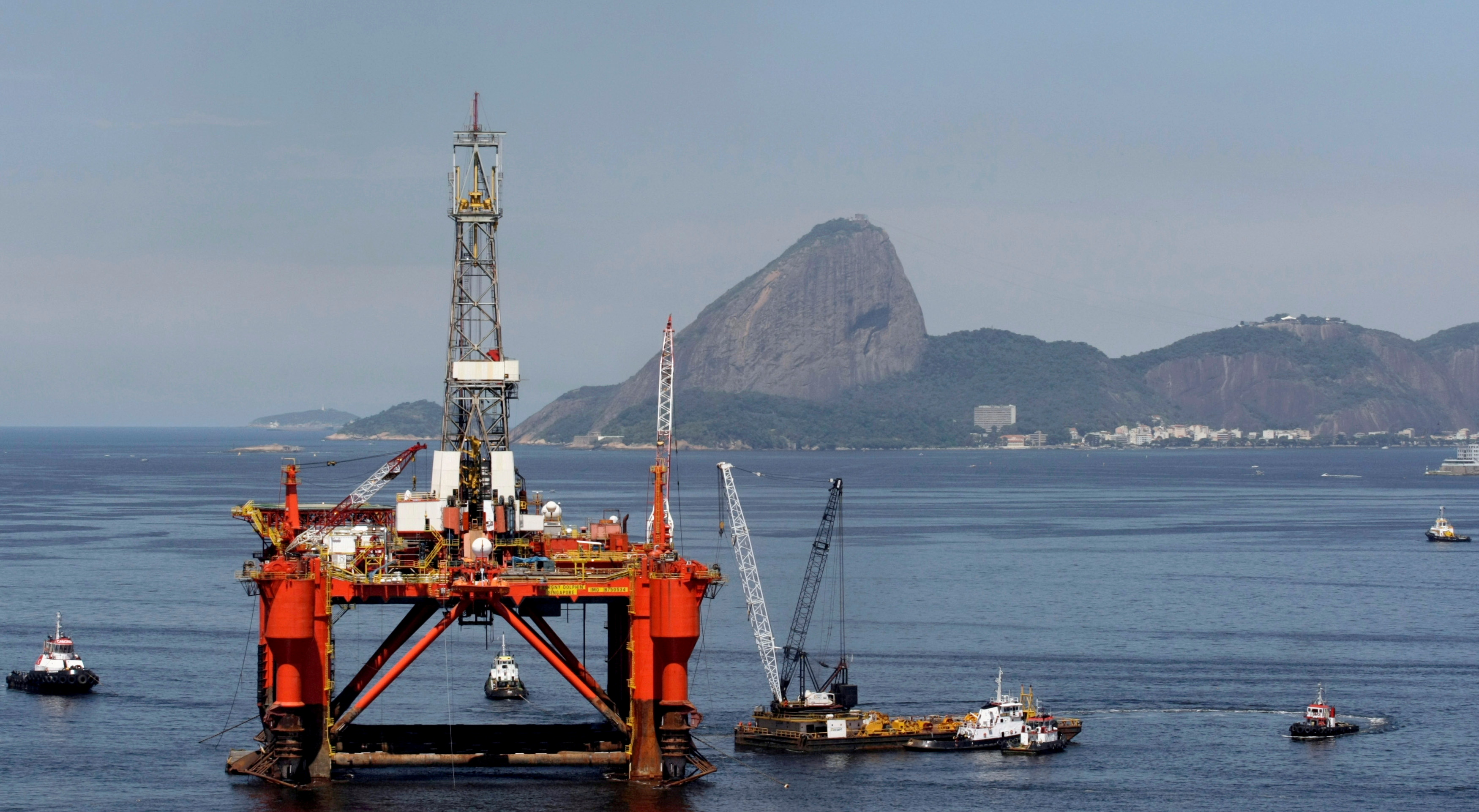 FILE PHOTO: A Petrobras Oil platform is seen at Guabanara bay in Rio de Janeiro
