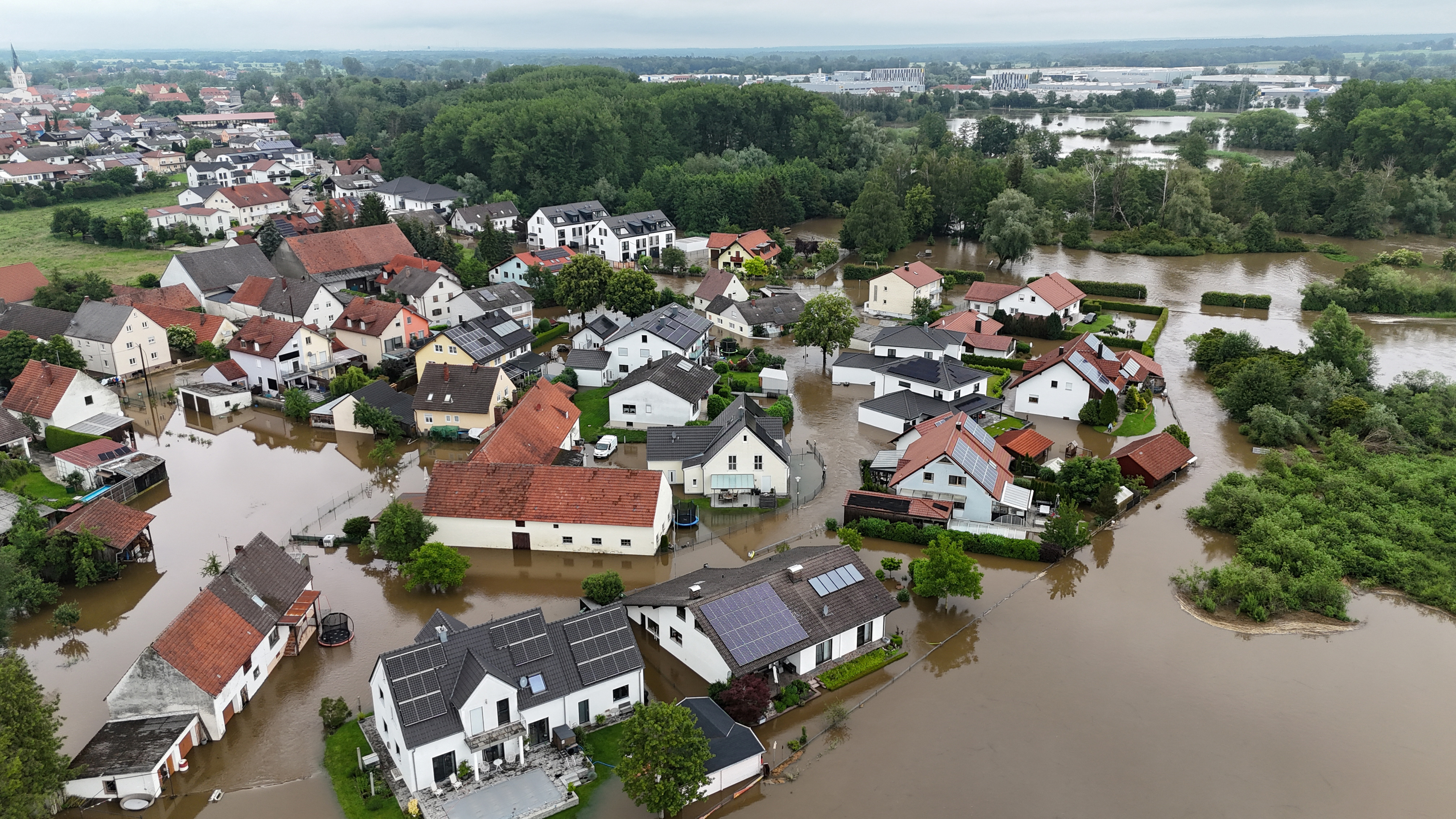 High water levels and heavy rainfalls in Bavaria