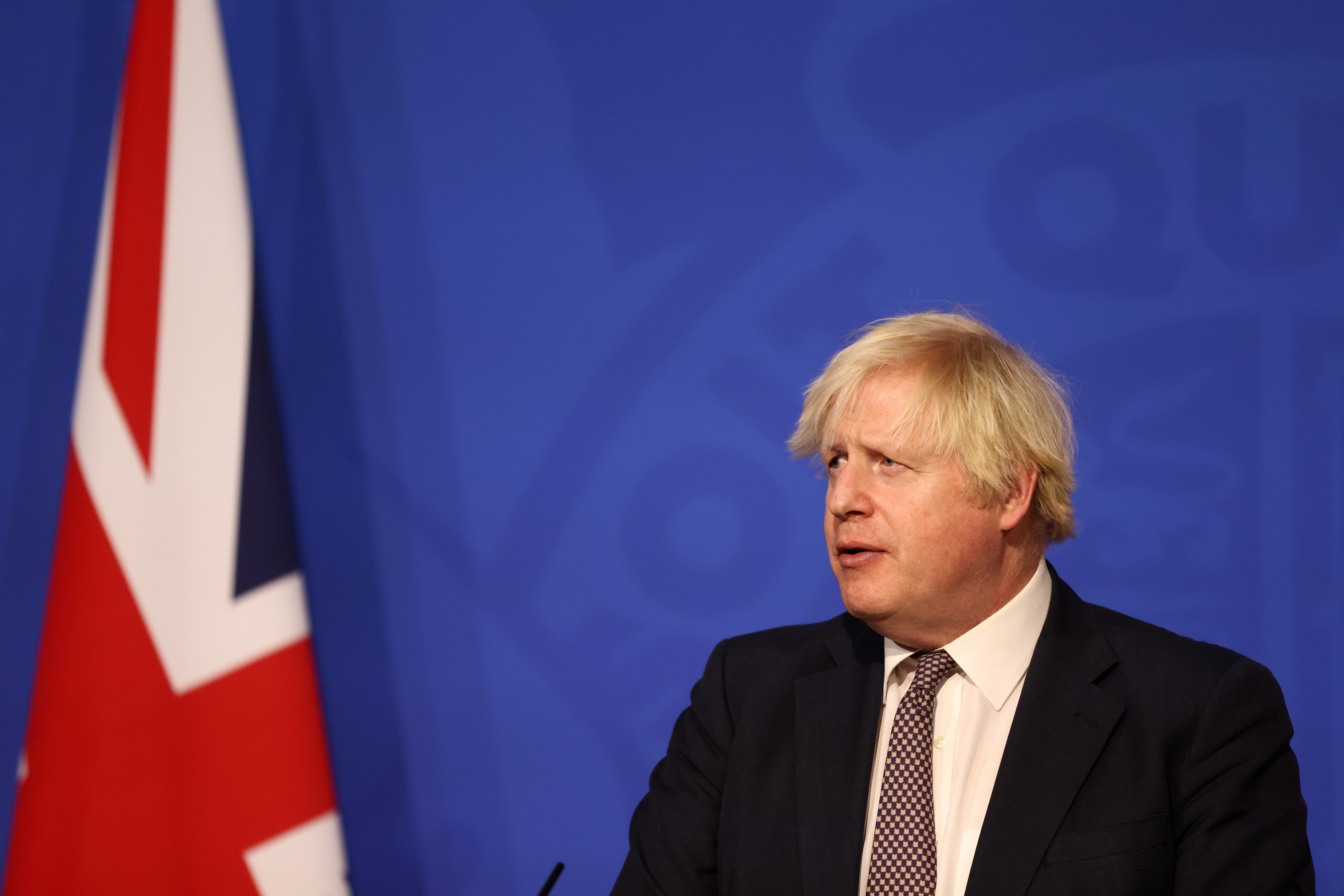 British PM Johnson holds news conference in Downing Street