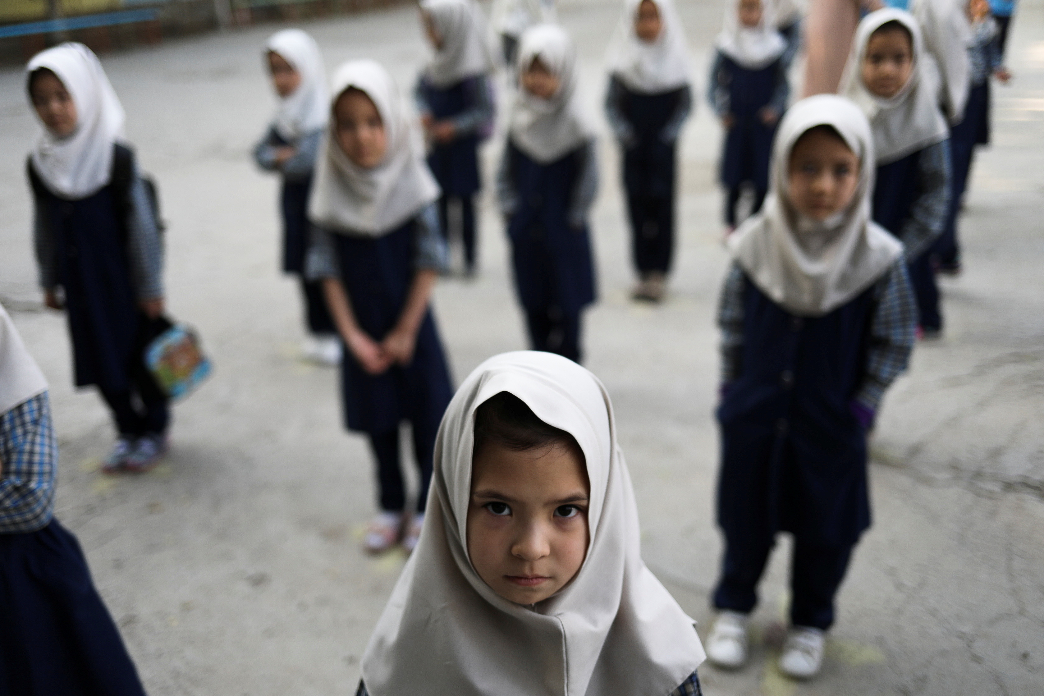 Afghan girls attend school in Kabul