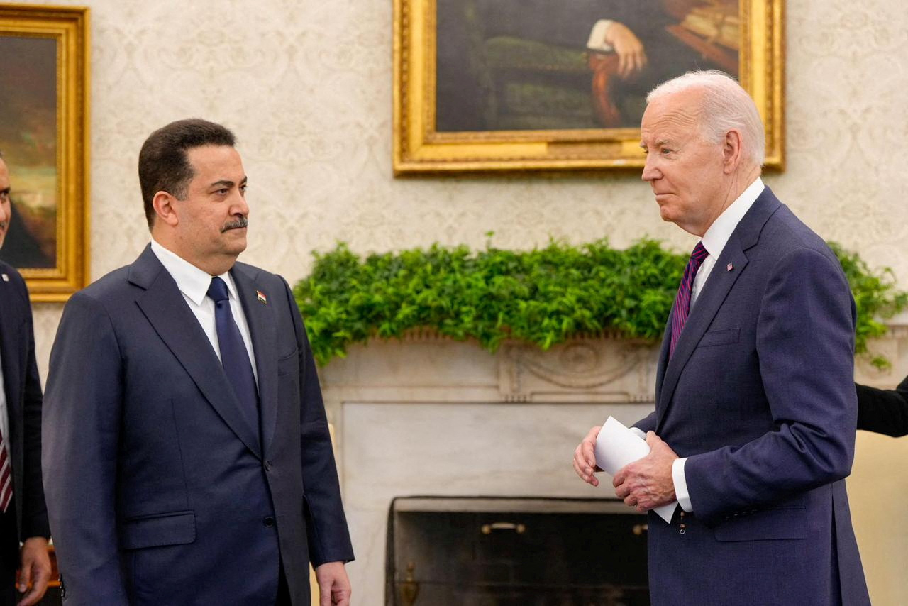 U.S. President Joe Biden meets with Iraqi Prime Minister Mohammed Shia al-Sudani at the White House in Washington