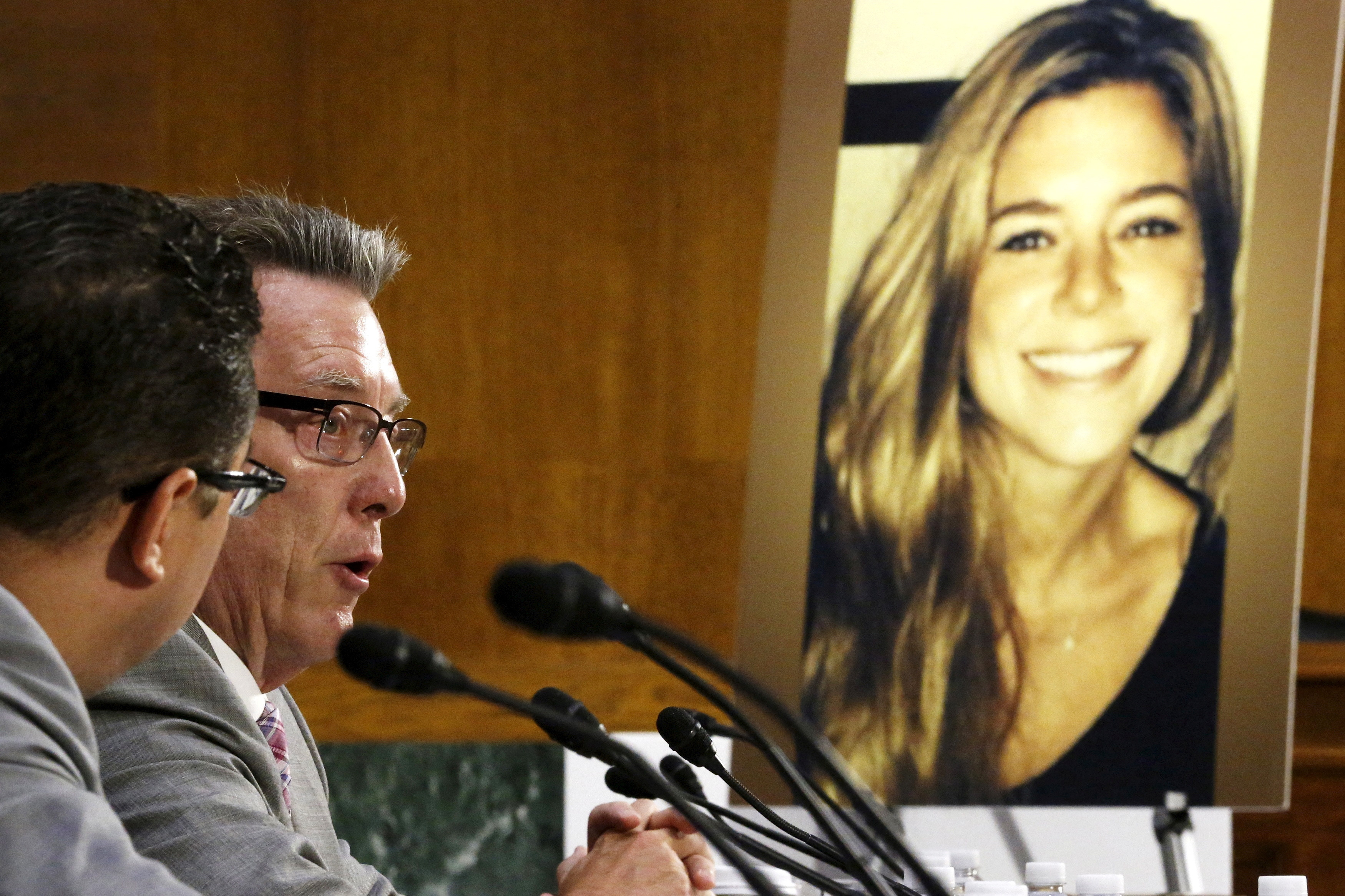 Steinle testifies about his daughter's murder during a hearing of the Senate Judiciary Committee on U.S. immigration enforcement policies, on Capitol Hill in Washington