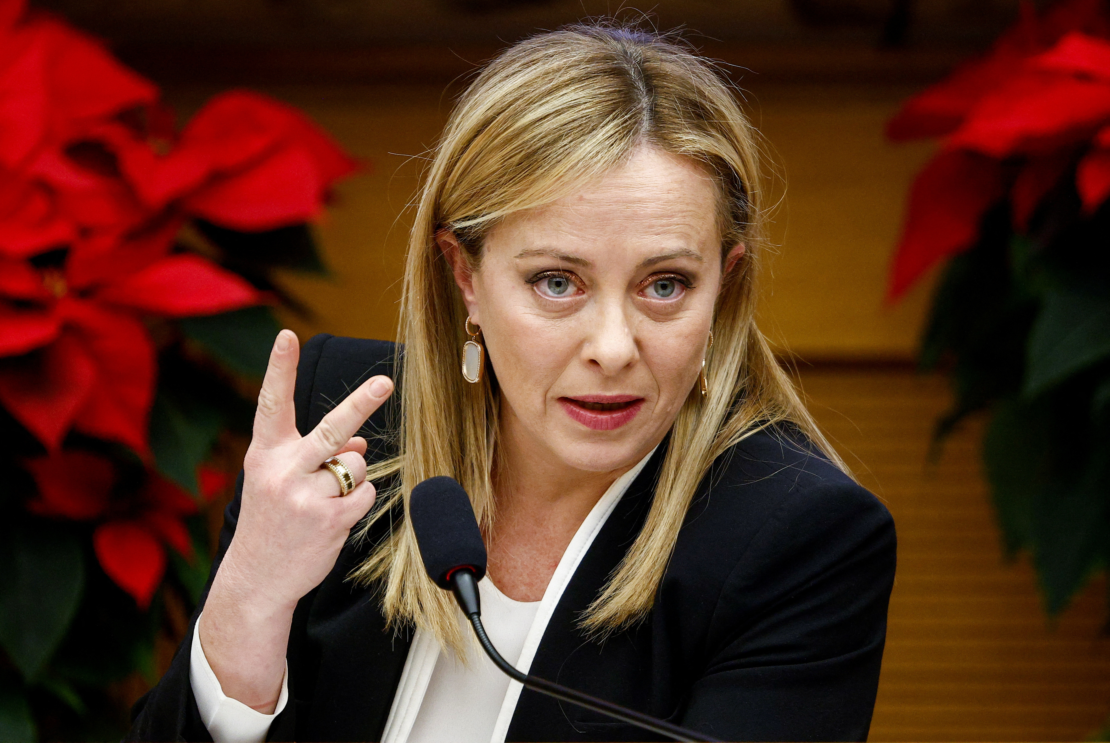 Italy's PM Meloni holds her end-of-year news conference in Rome