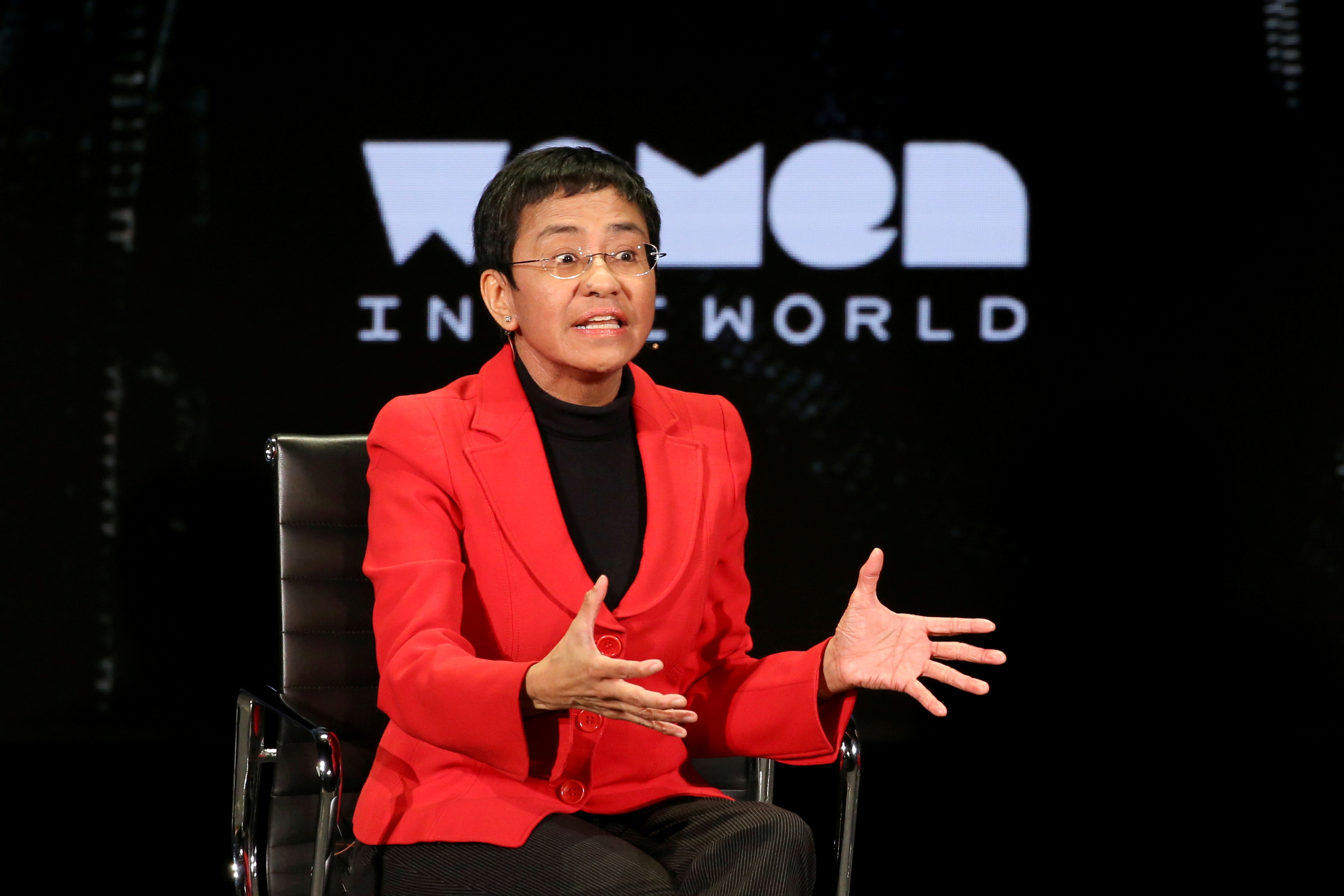 Maria Ressa takes part in the Women In The World Summit in New York