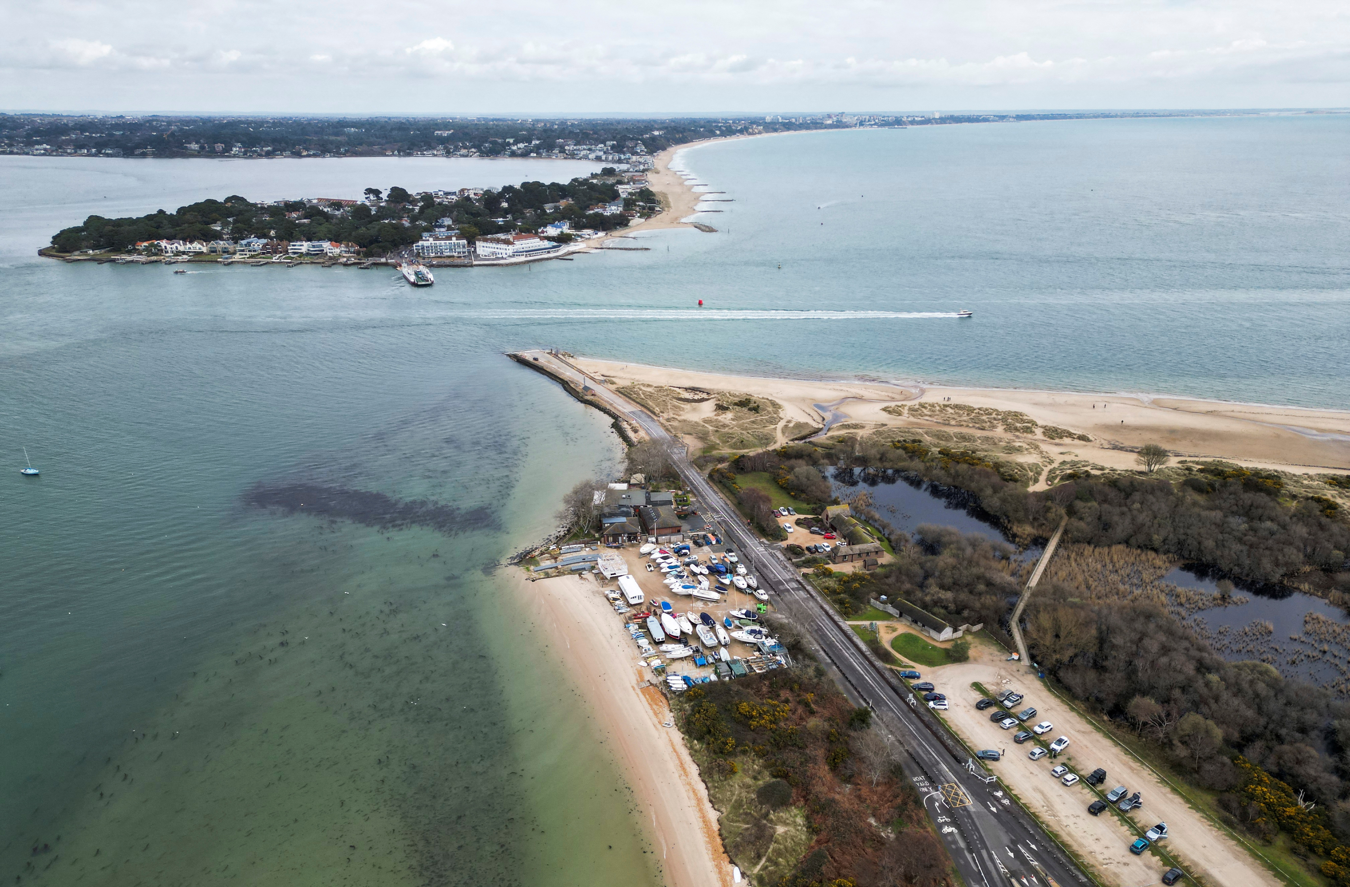 General view of Poole Harbour in Dorset