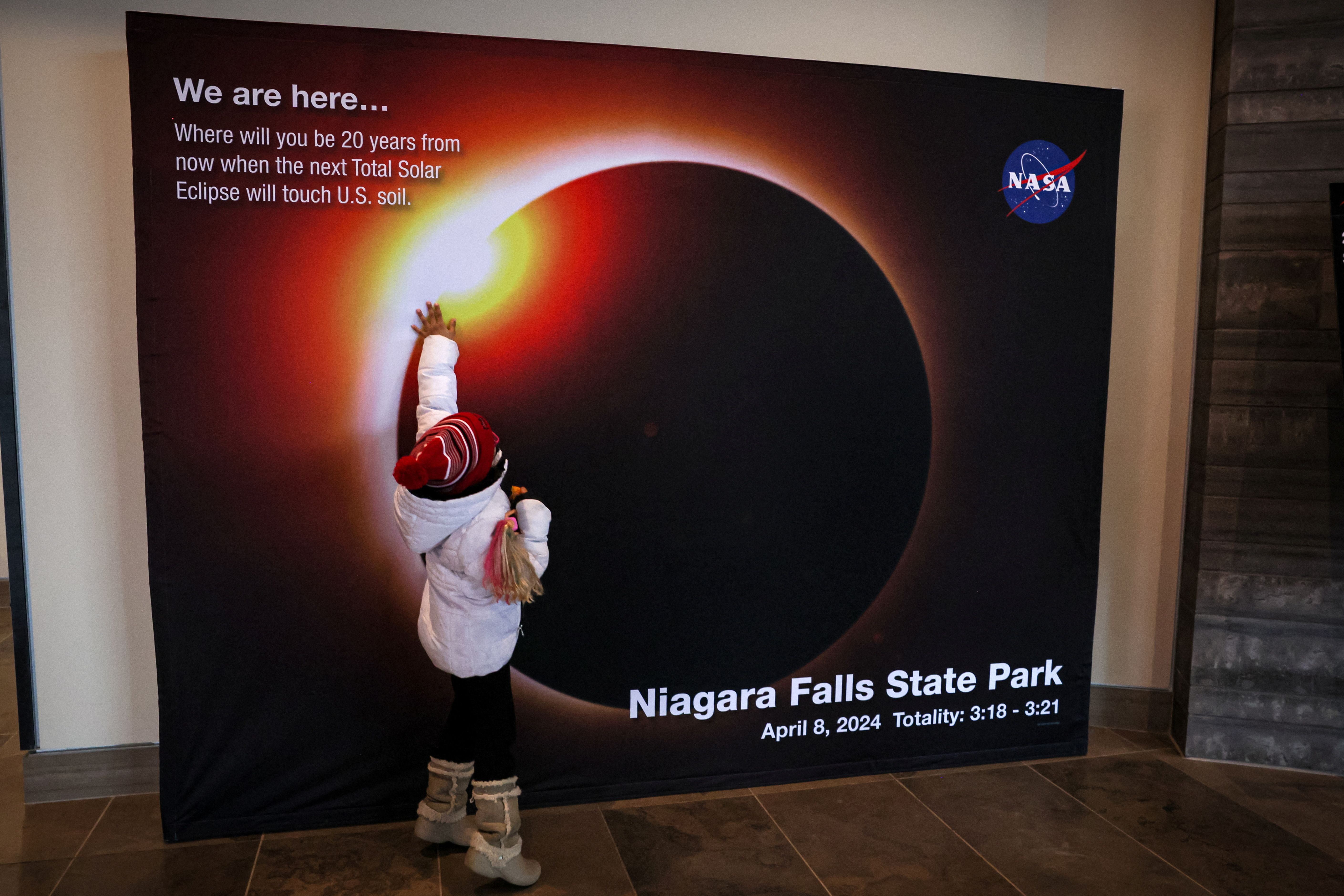 Solar Eclipse that will take place across parts of the United States and Canada on April 8, at Niagara Falls, New York