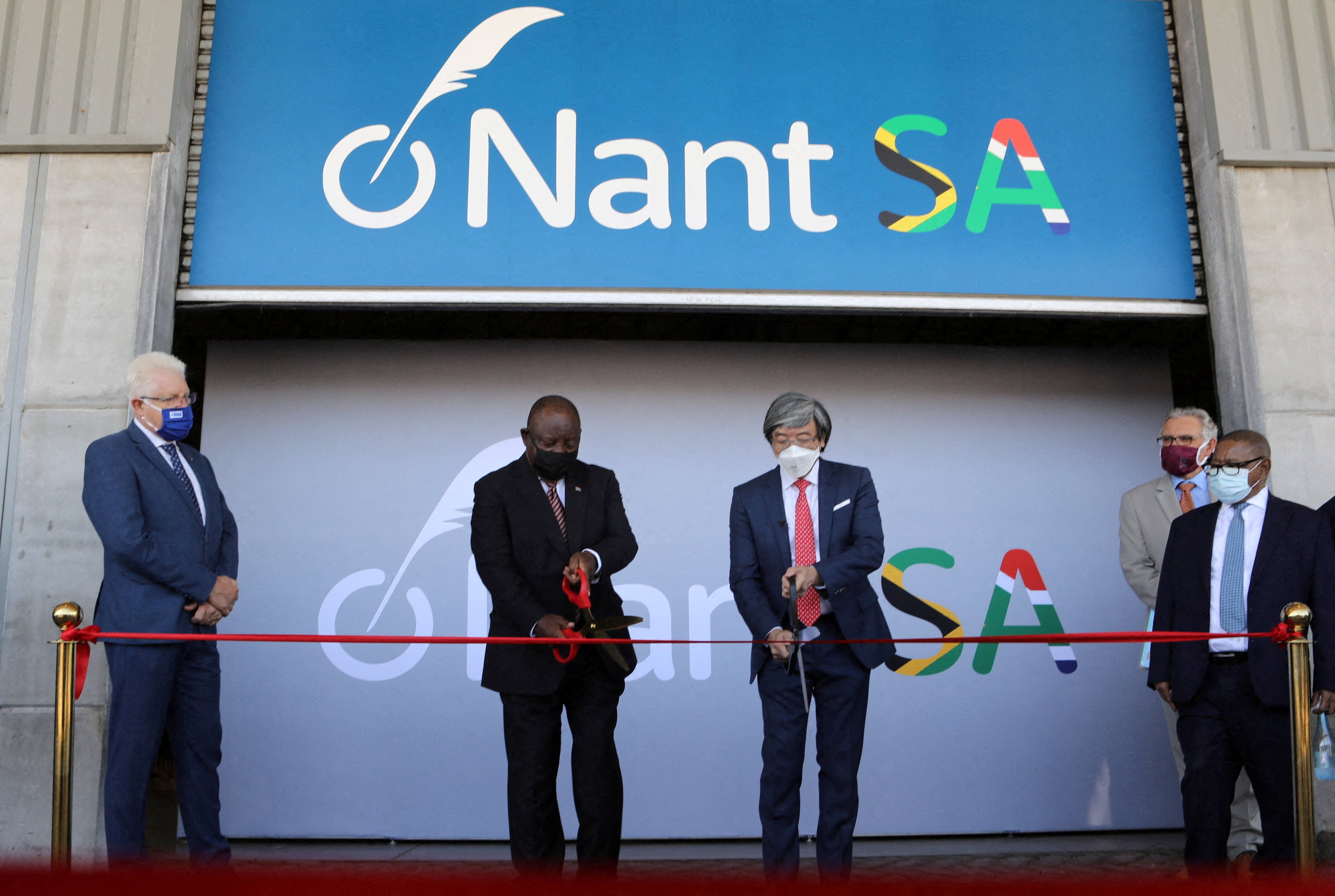 South African President Ramaphosa attends launch of Cape Town pharmaceutical facility