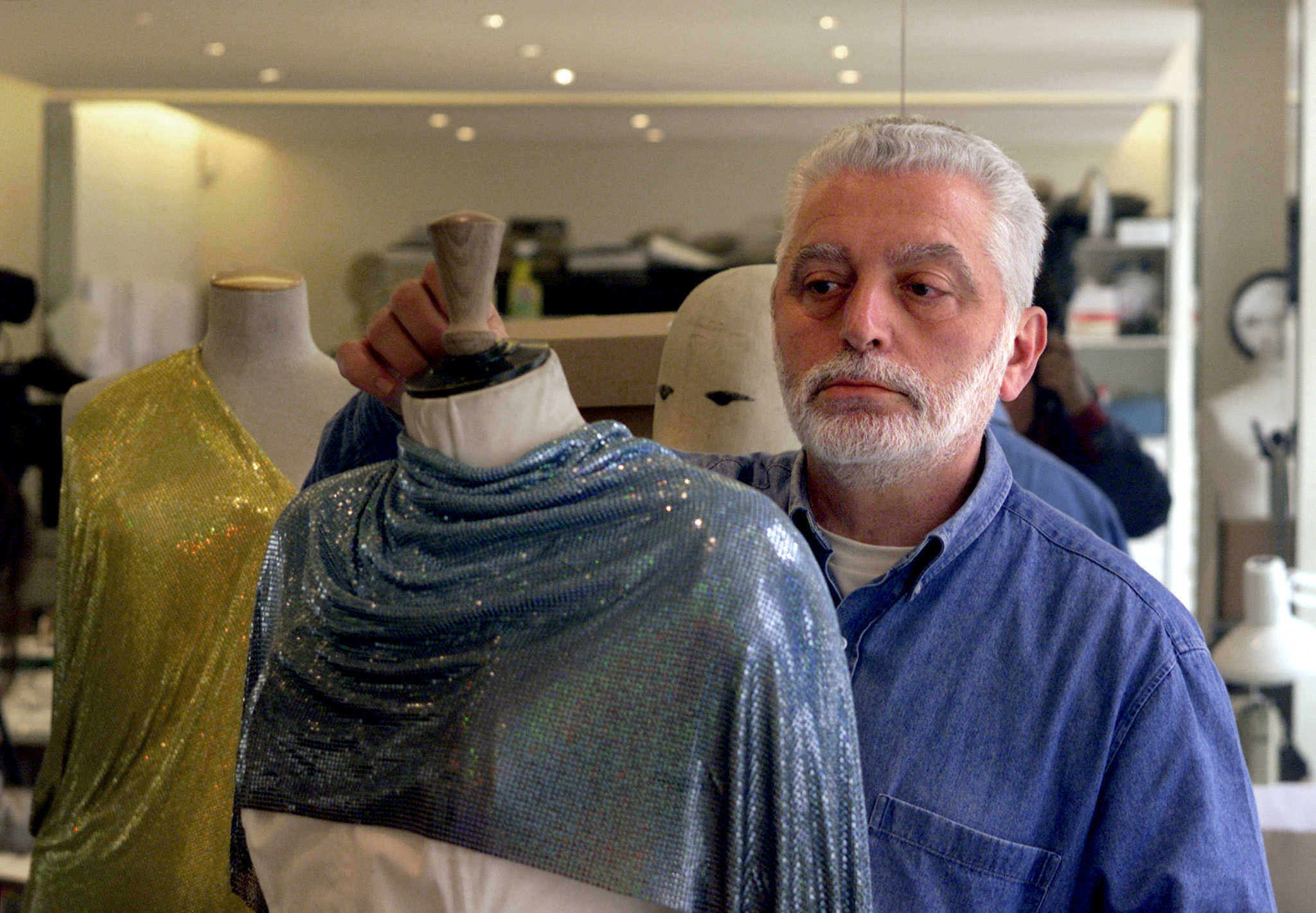 Spanish-born French fashion designer Paco Rabanne seen in his Paris workshop May 18. Rabanne insists..