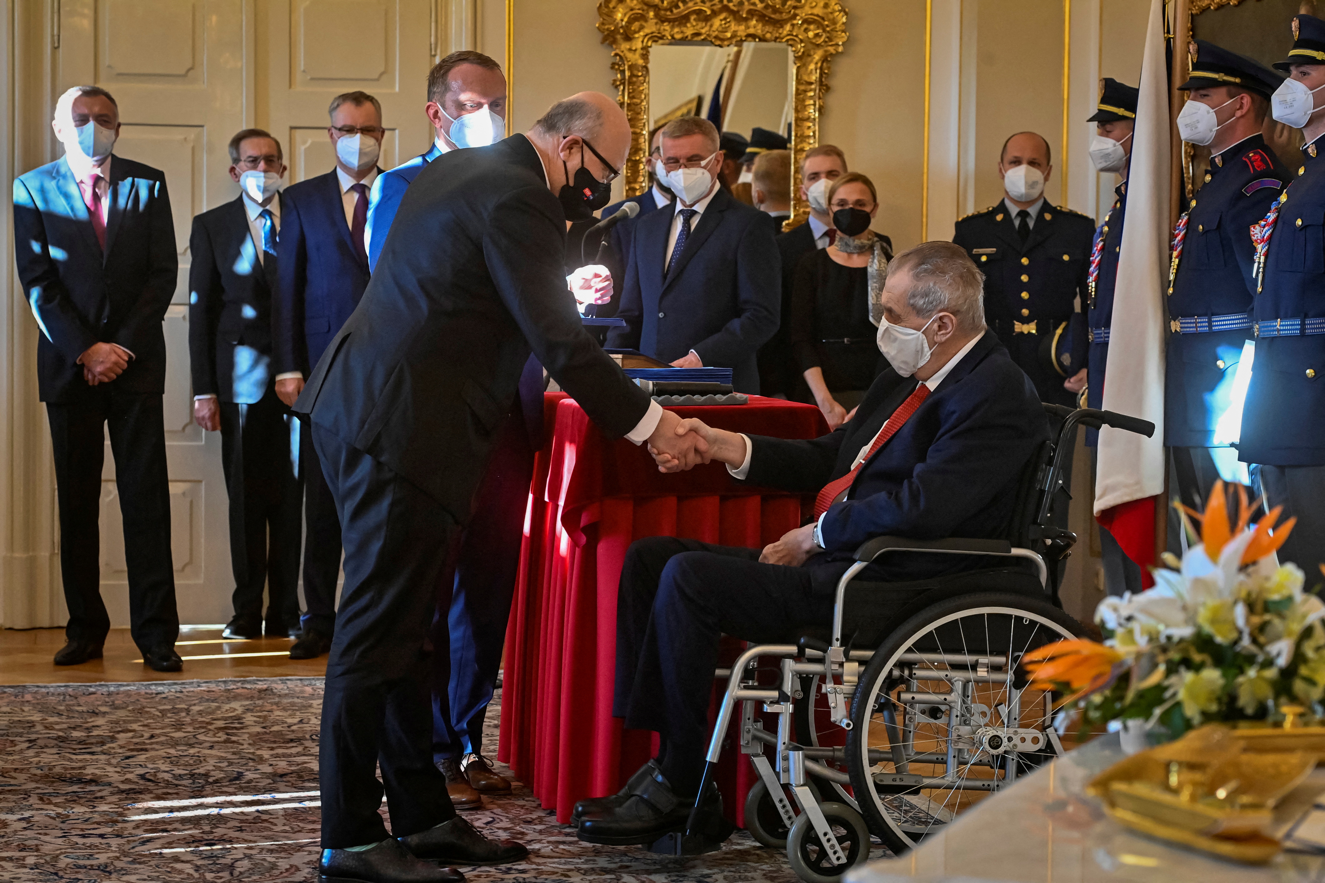 Czech President Milos Zeman appoints new Czech cabinet, at the Lany Chateau