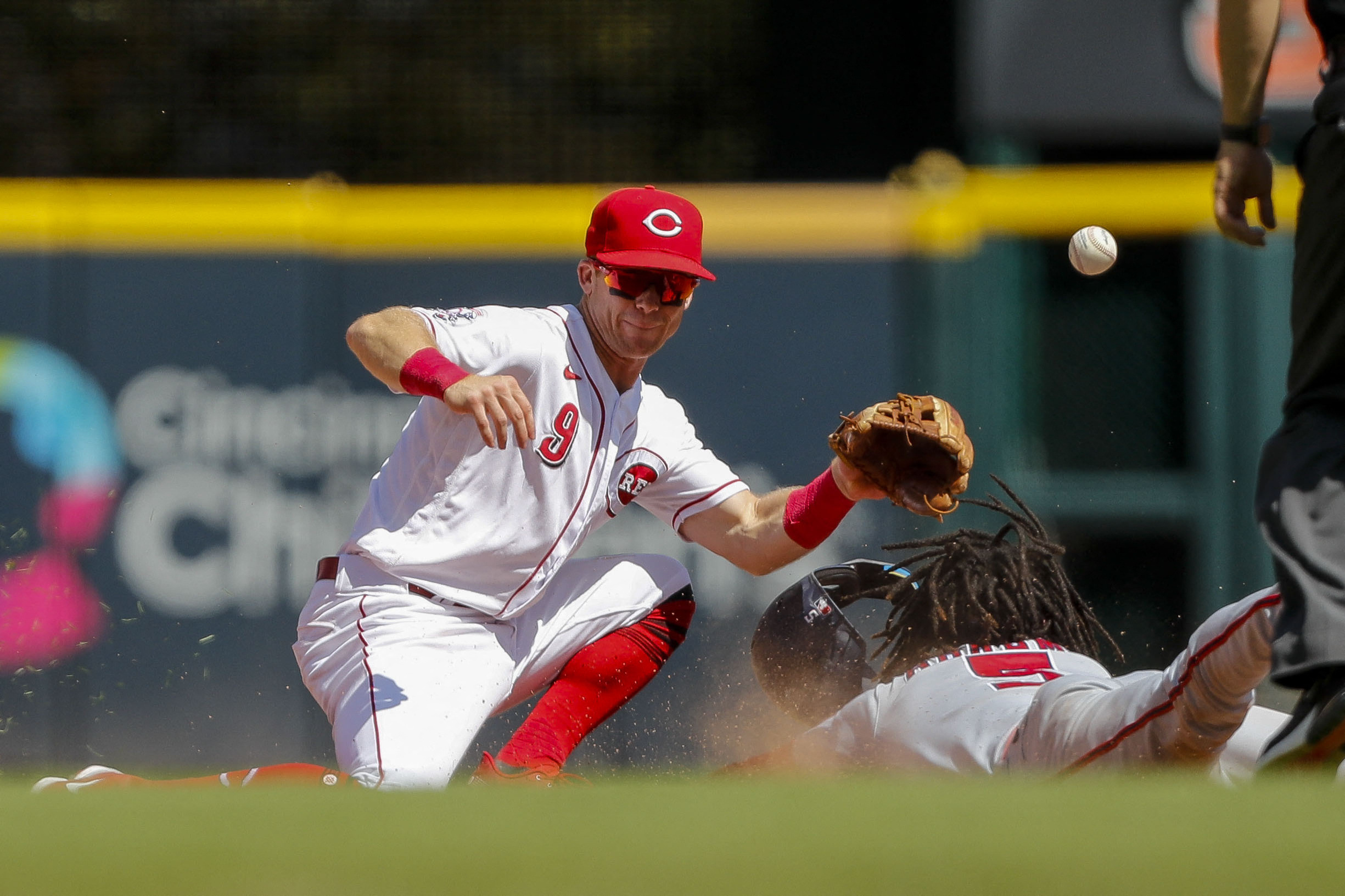 Washington Nationals' CJ Abrams runs the bases after hitting a solo home run  during the first inning of a baseball game against the Cincinnati Reds in  Cincinnati, Sunday, Aug. 6, 2022. (AP