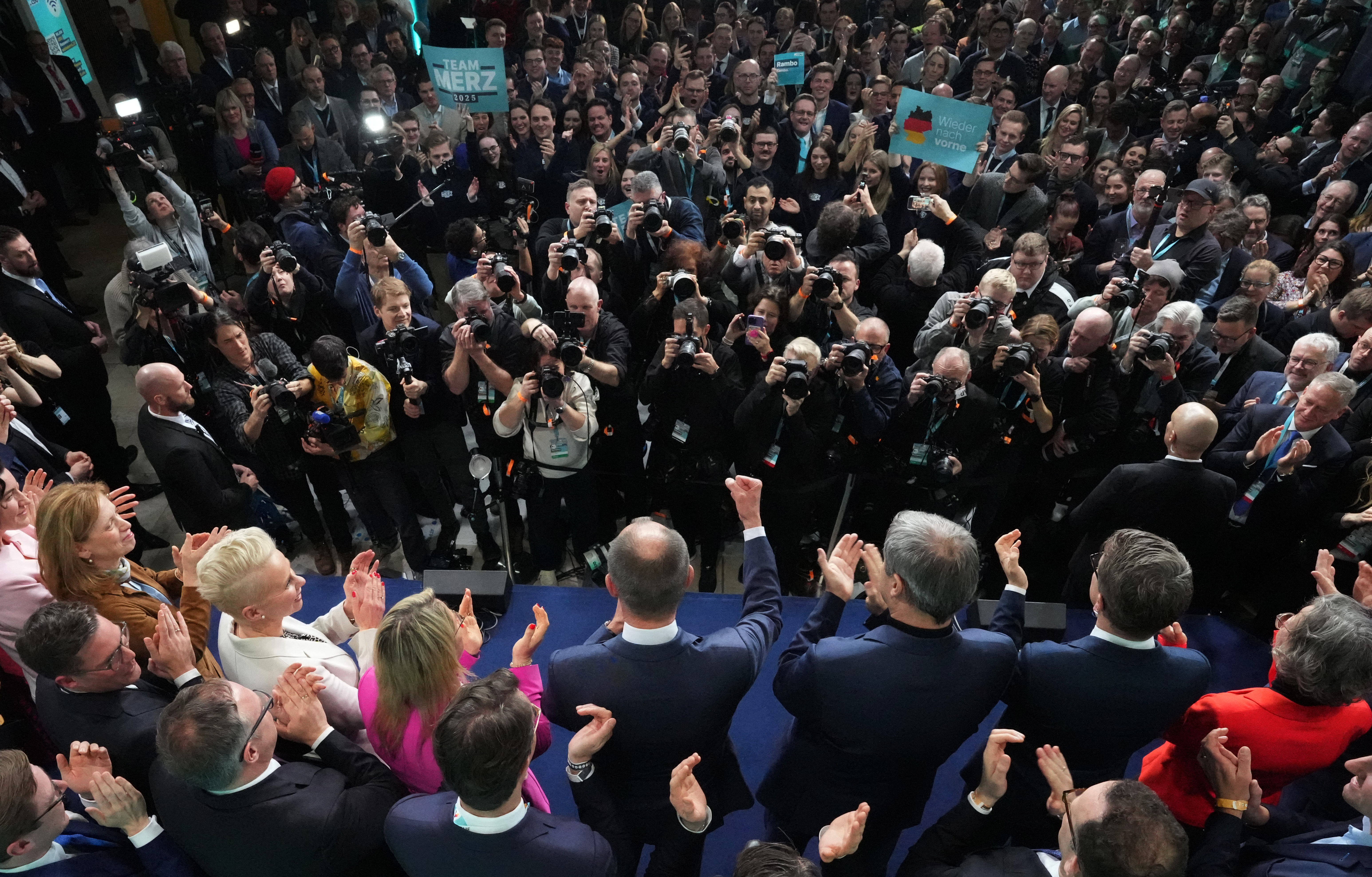 German Federal Election 2021: Voters casting ballots in a polling station