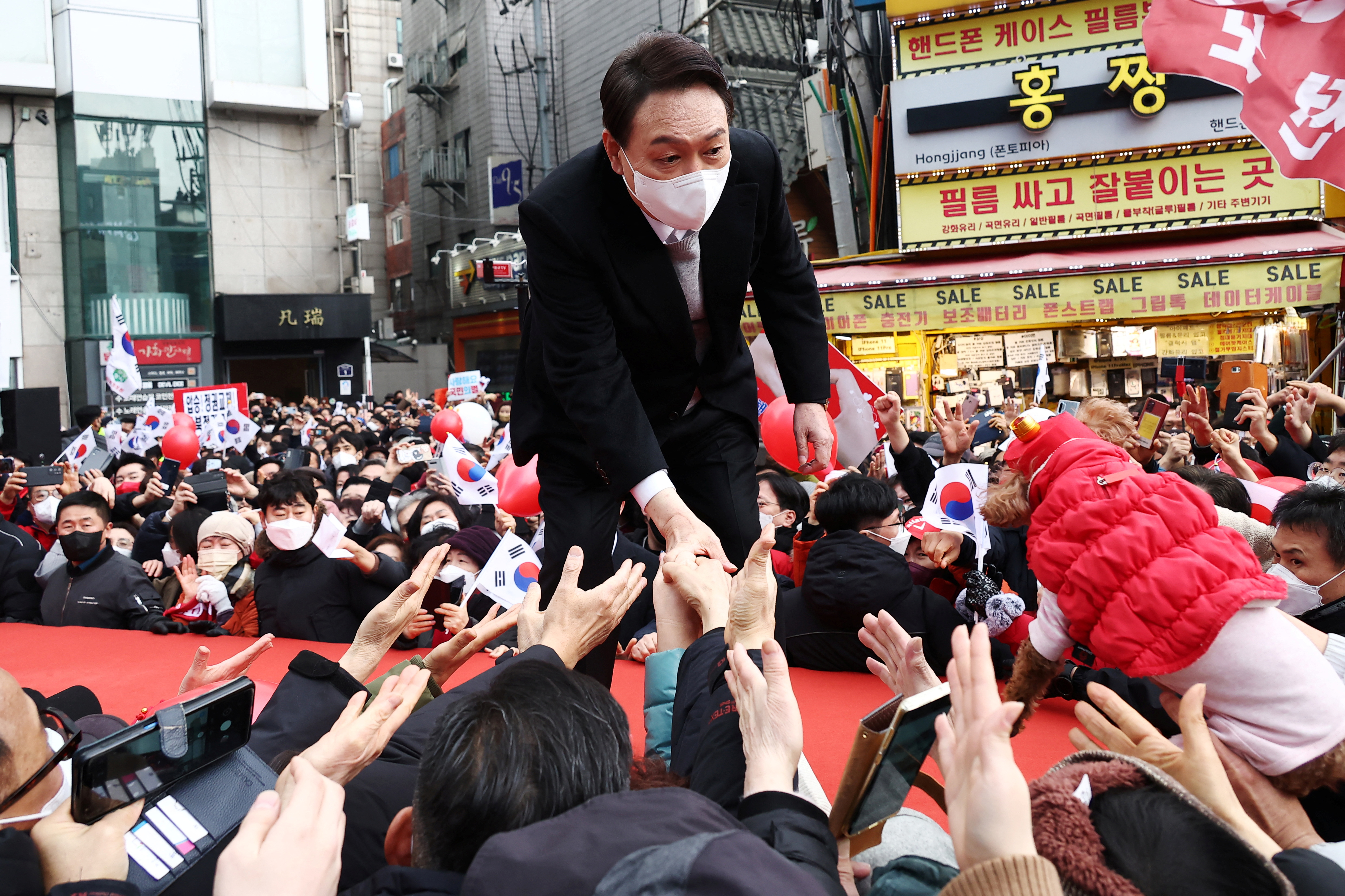 Election campaign of Yoon Suk-yeol, the presidential election candidate of South Korea's main opposition People Power Party (PPP), in Seoul