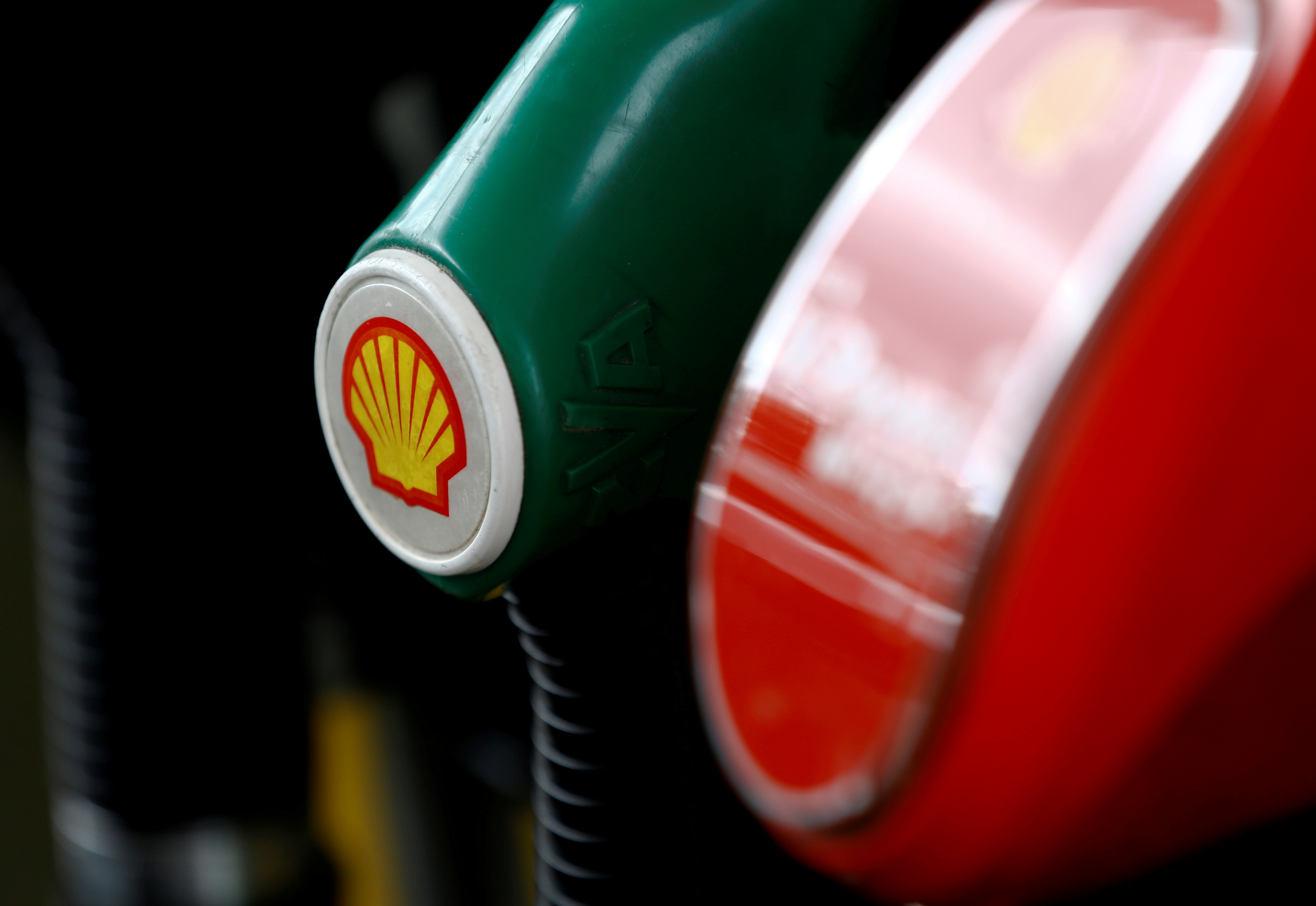 A Shell logo is seen on a fuel pump at a gas station In Warsaw, Poland