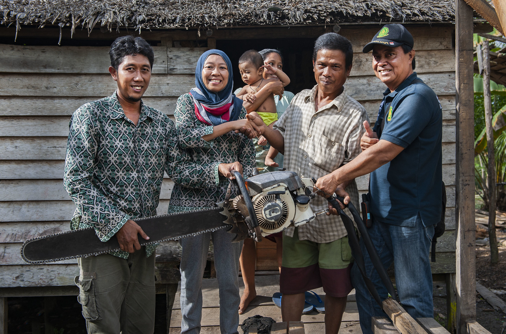 Pak Karim gave up his chainsaw to change livelihood, Sukanda, West Kalimantan, Indonesia