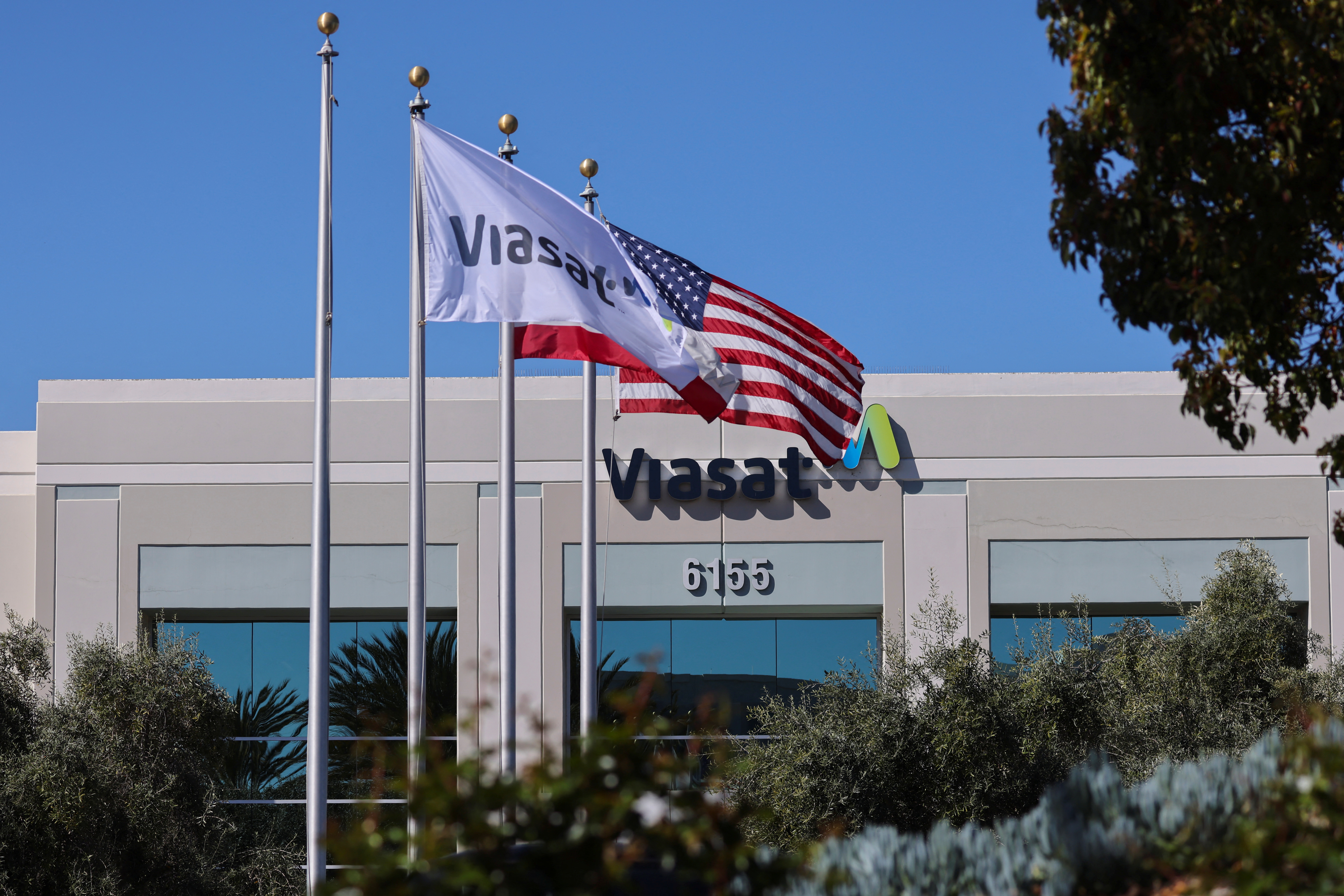 Viasat offices are shown at the company's headquarters in Carlsbad, California
