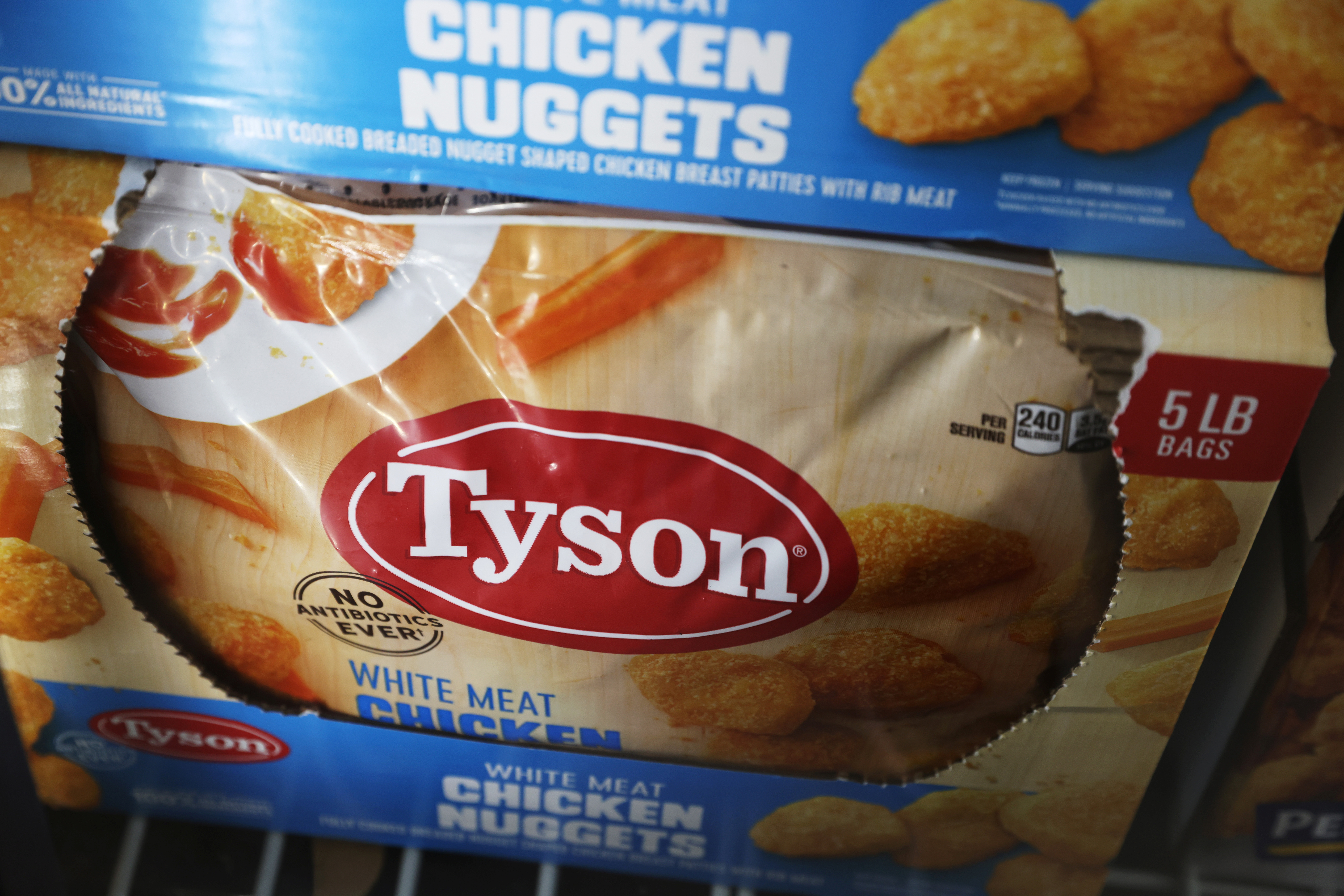 Tyson Chicken Nuggets, owned by Tyson Foods, are seen for sale in Queens, New York