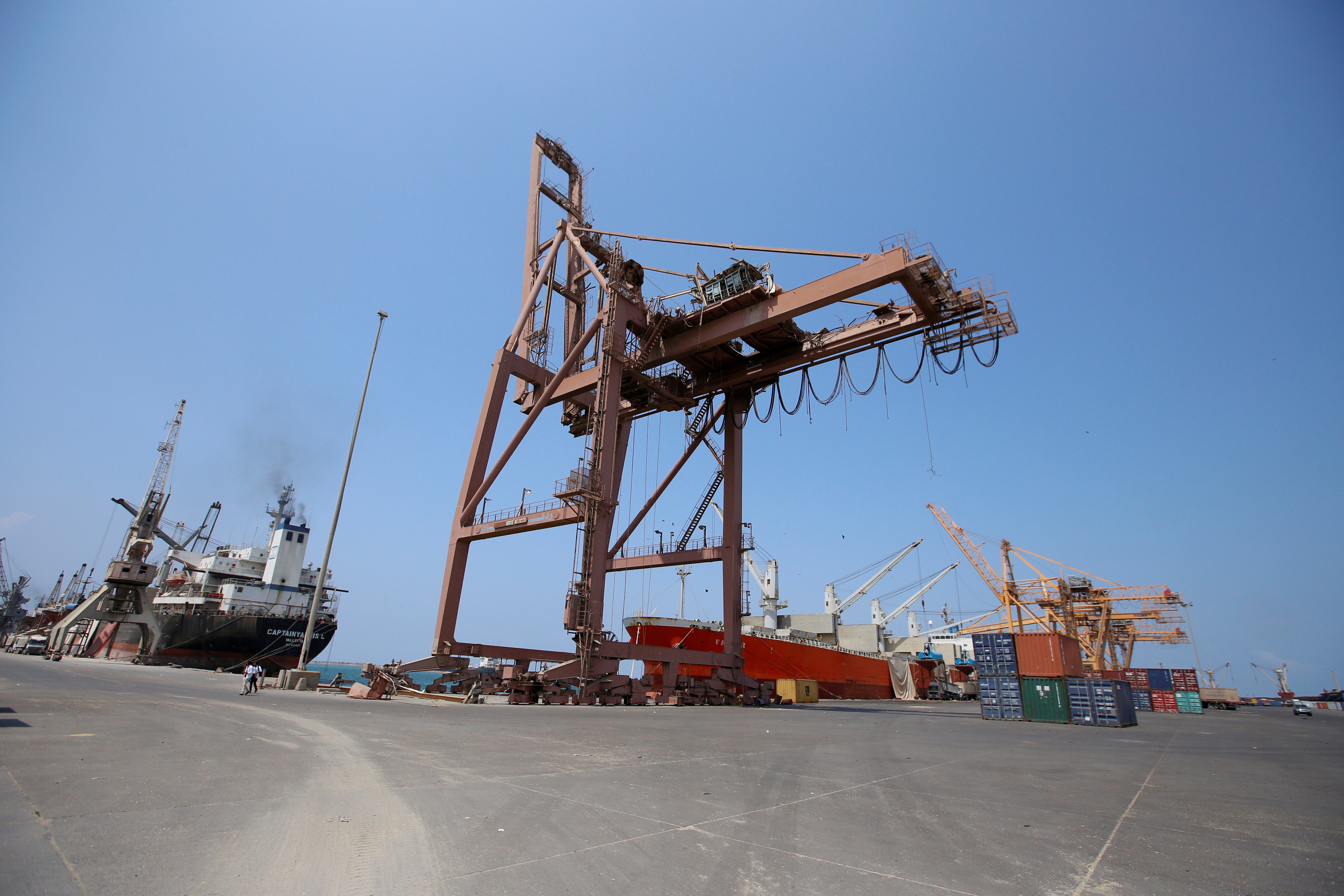 View of the Red Sea port of Hodeidah, Yemen