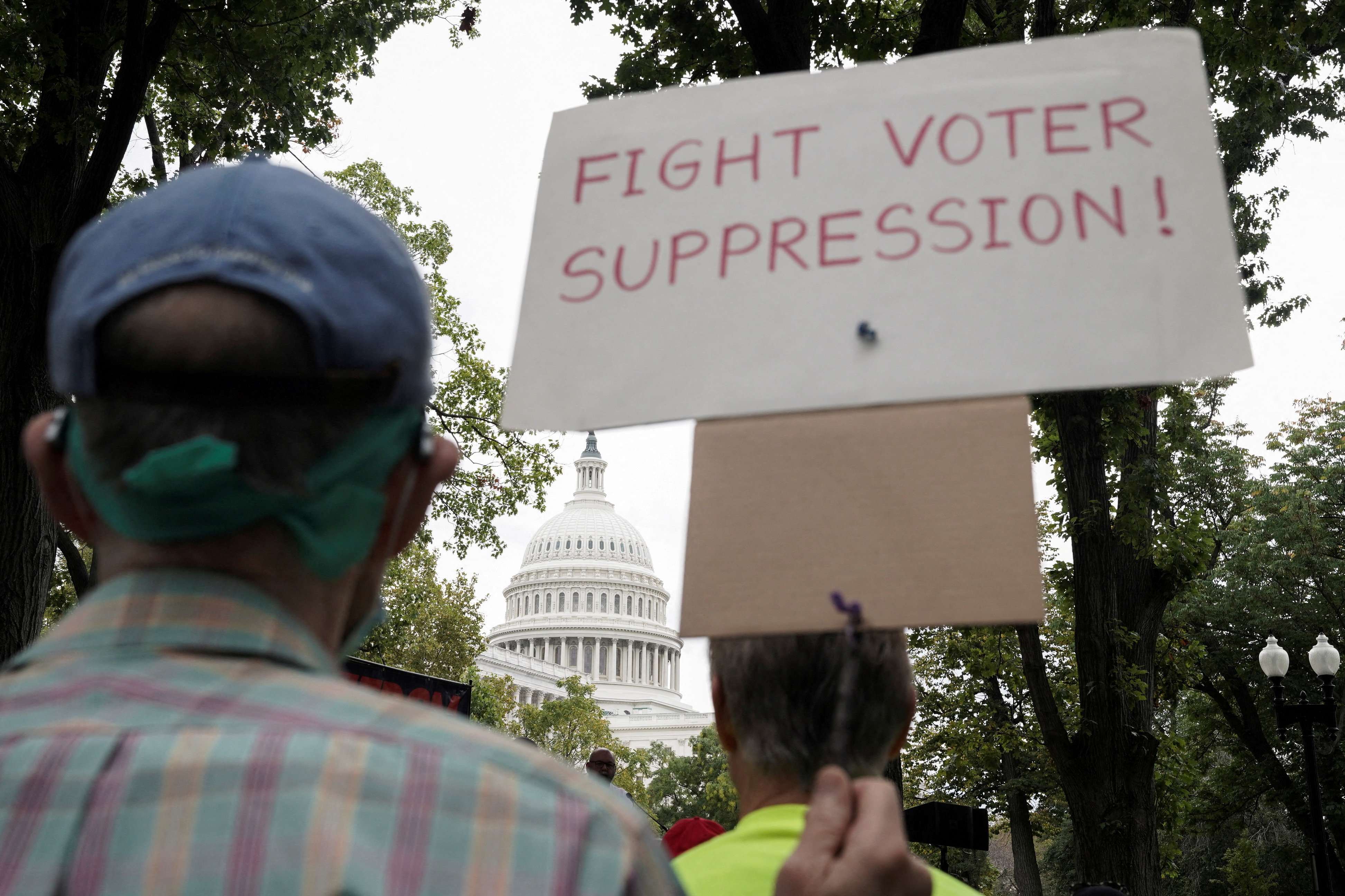 Voting rights activists rally in Washington