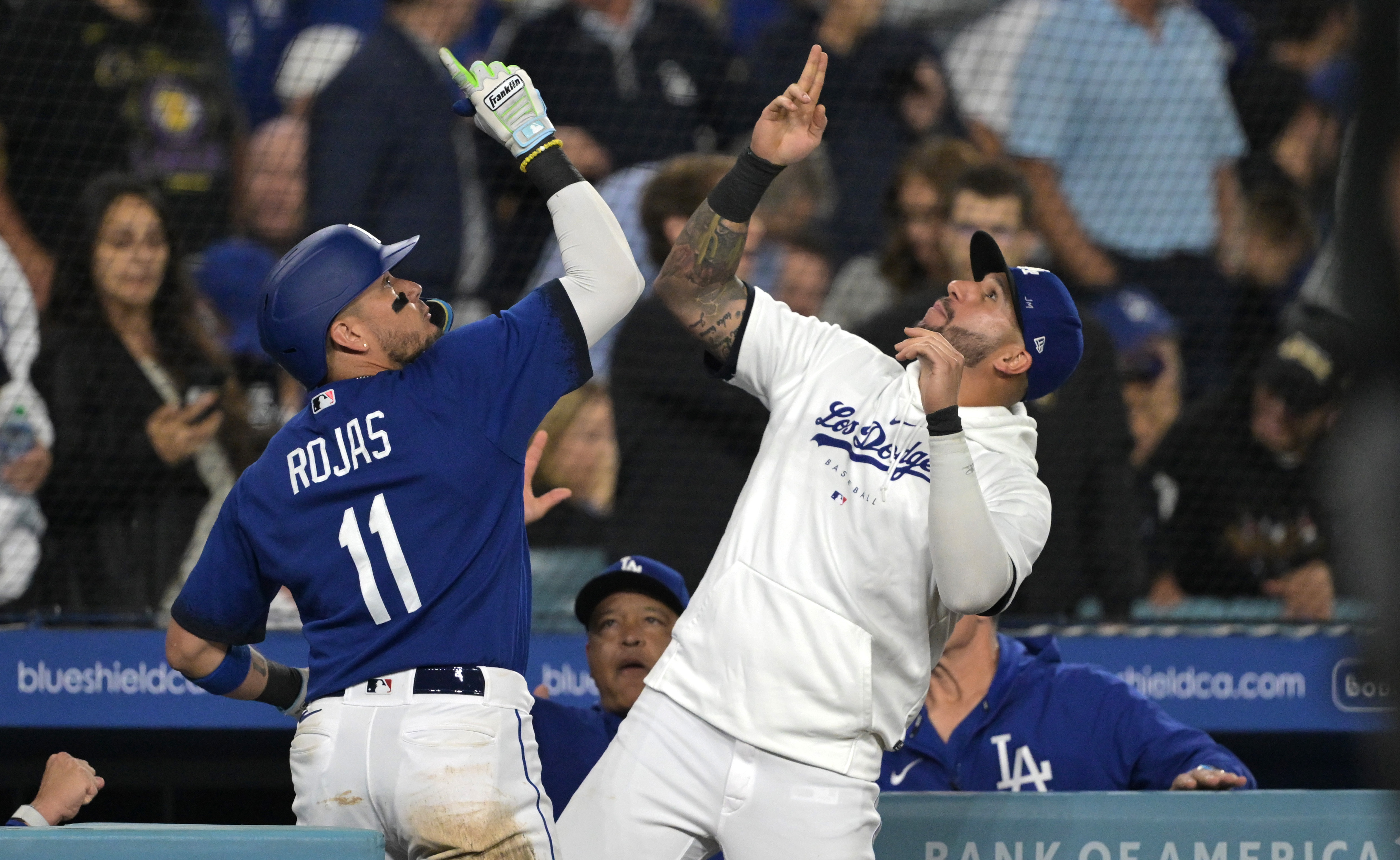 J.D. Martinez hits two homers against former team, Dodgers down Tigers, 8-3