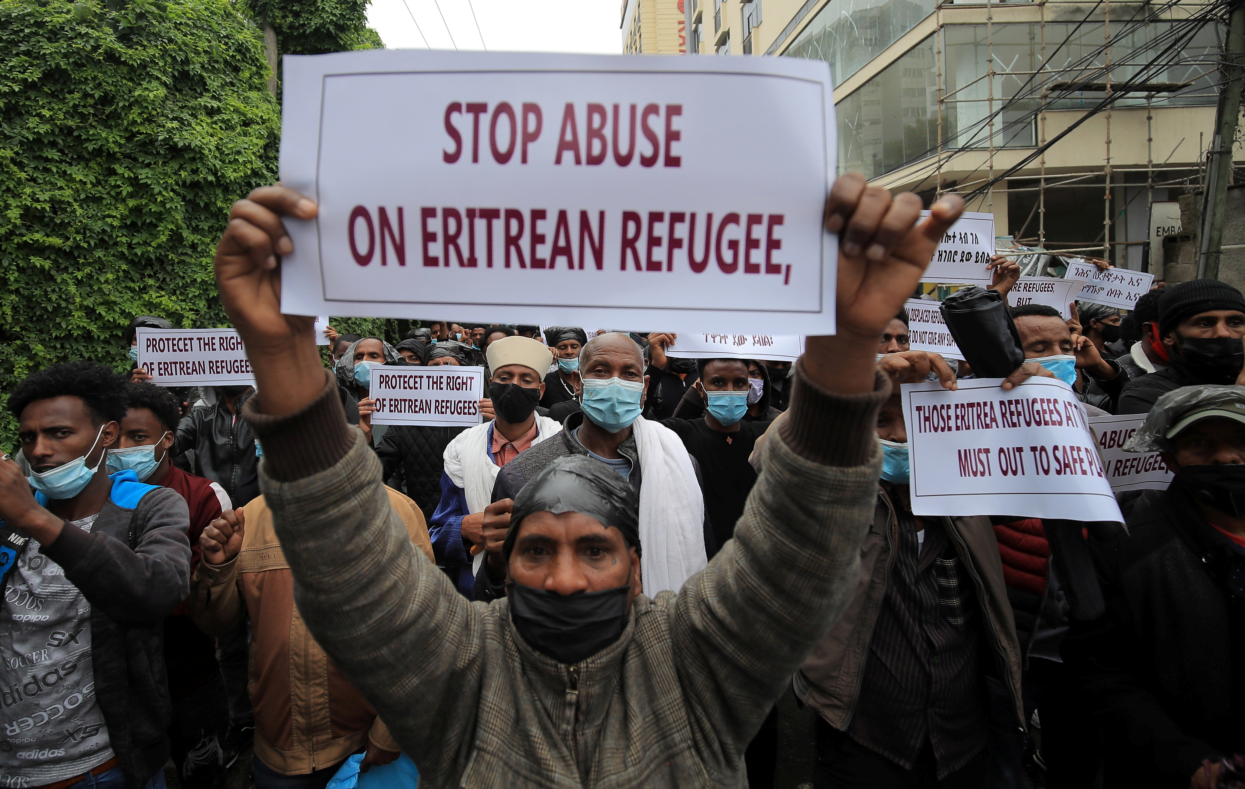 Eritrean refugees protest conditions at Tigray camps in Addis Ababa