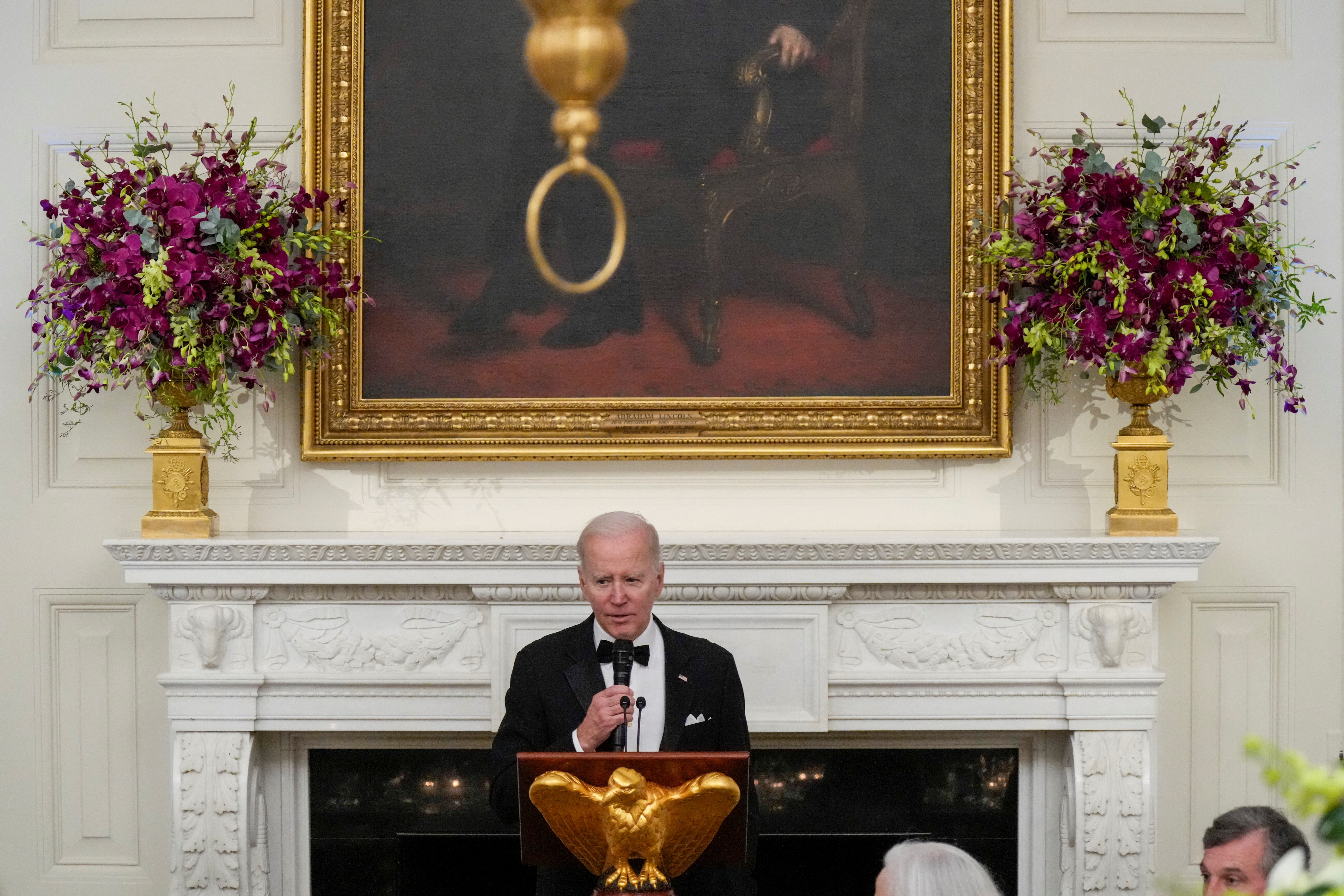 U.S. President Biden hosts black tie dinner for nation's Governors