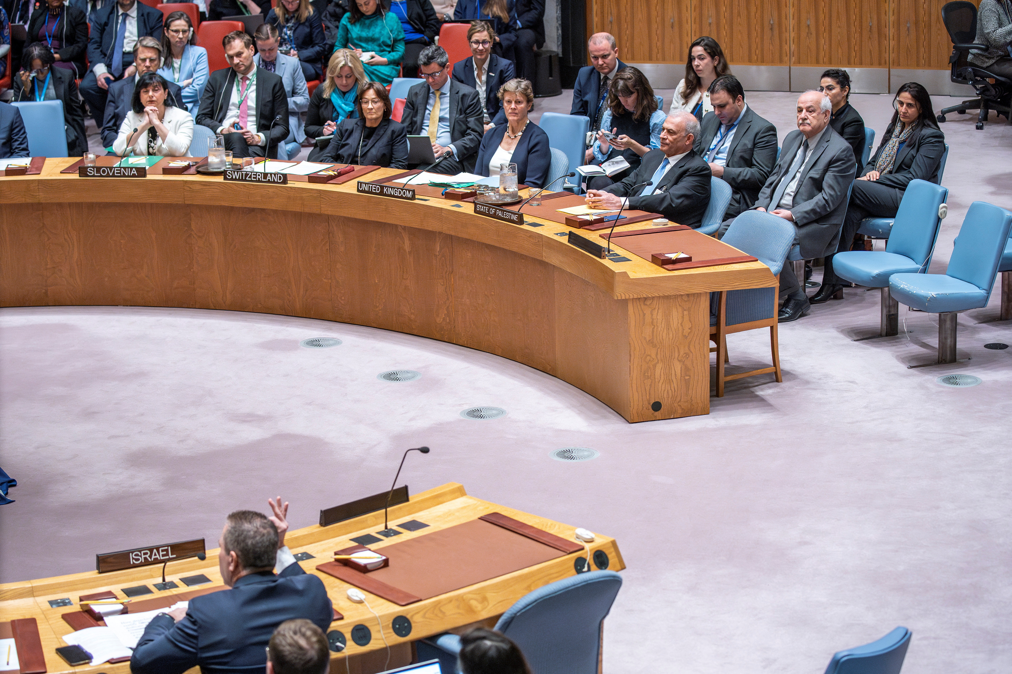 U.N. Security Council meets to address the situation in the Middle East at a ministerial level, in New York