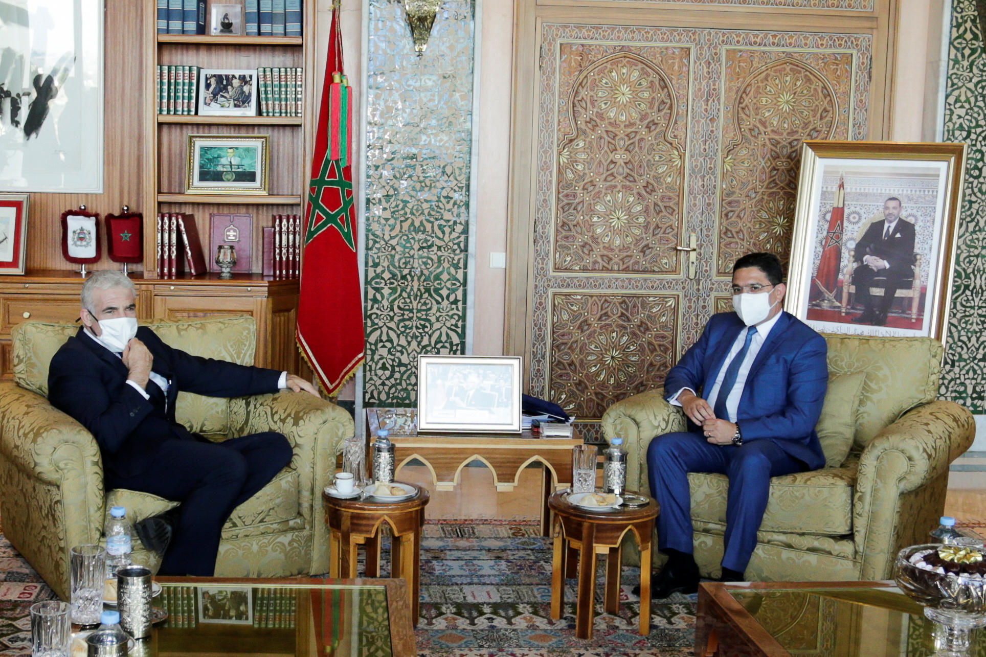 Israeli Foreign Minister Lapid meets with Moroccan Foreign Minister Bourita, in Rabat