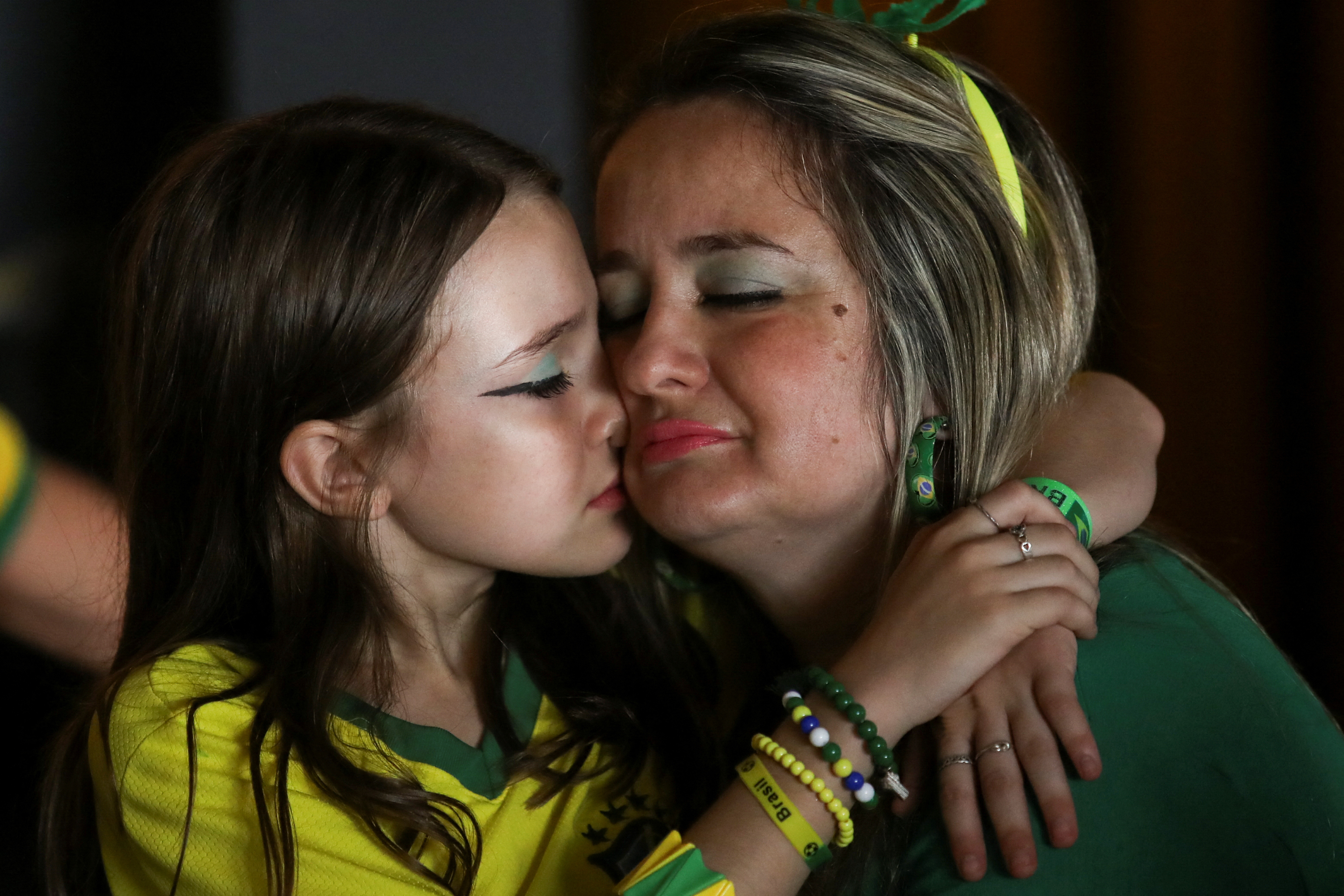Brazilians watch the FIFA World Cup Qatar 2022 match between Brazil and Croatia in Santos