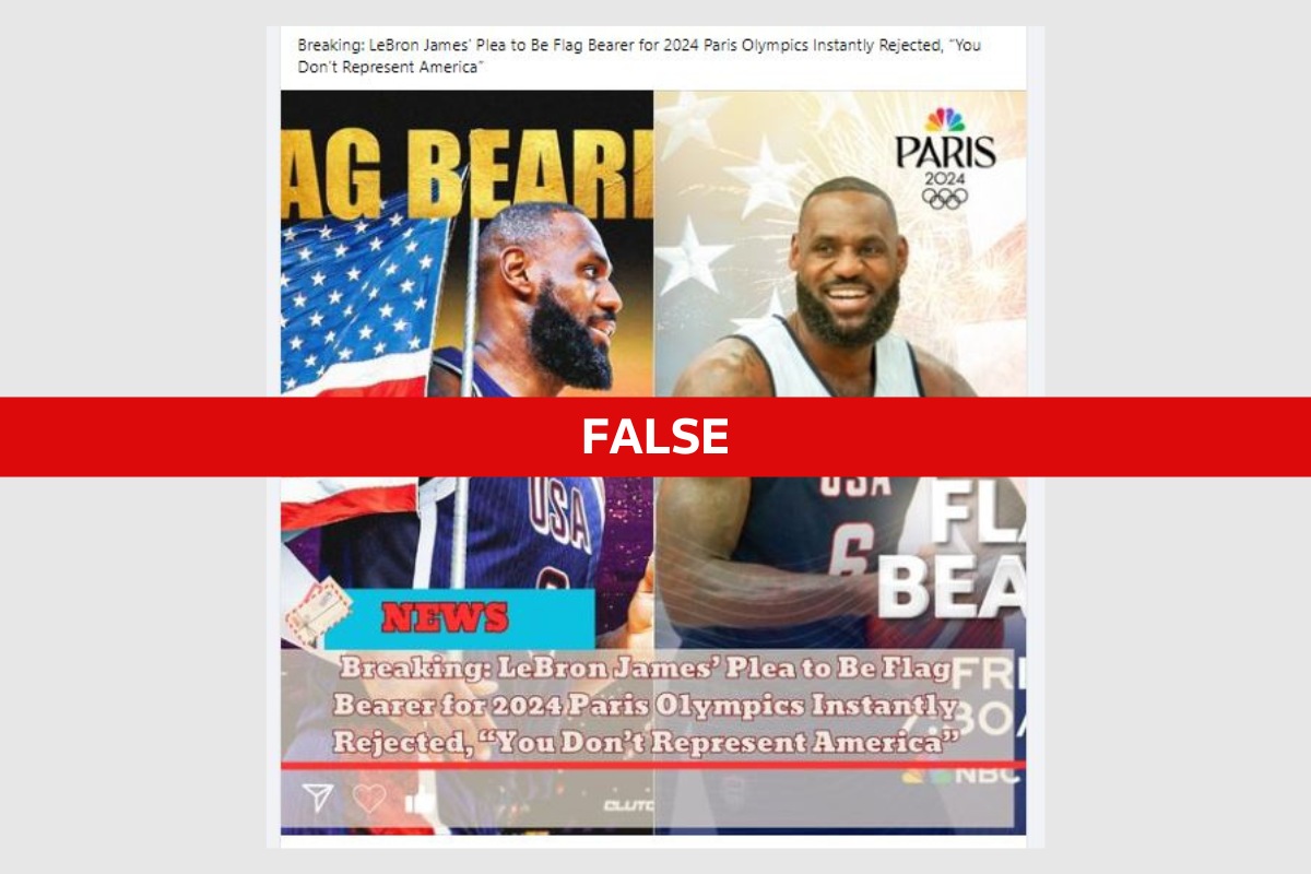 Fact Check: LeBron James Is Team USA Flag Bearer For Paris 2024, Report ...