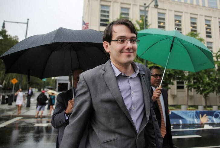 Former drug company executive Martin Shkreli exits U.S. District Court following the third day of jury deliberations in his securities fraud trial in the Brooklyn borough of New York City