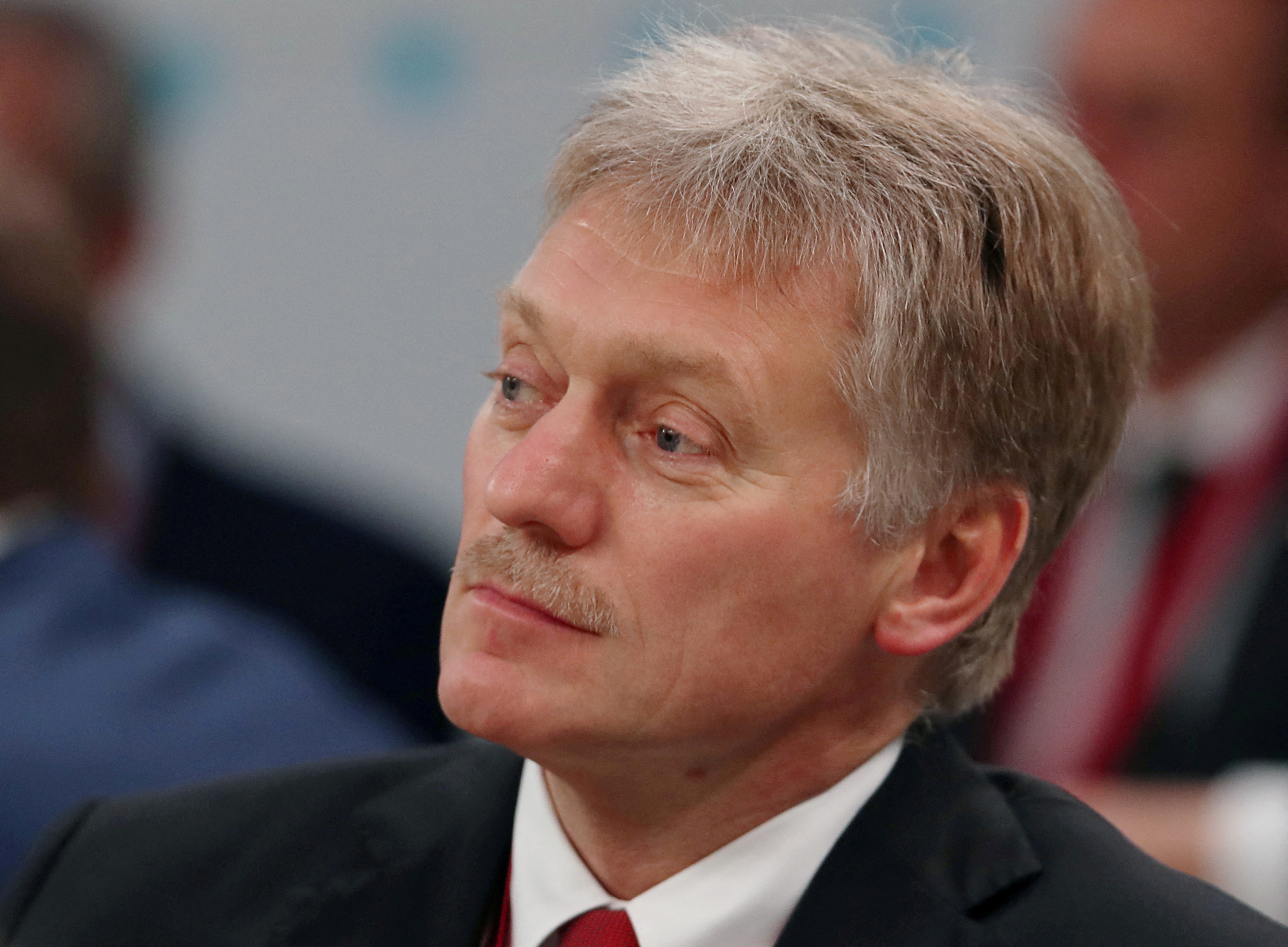 Kremlin spokesman Dmitry Peskov attends a session of the St. Petersburg International Economic Forum in Saint Petersburg,