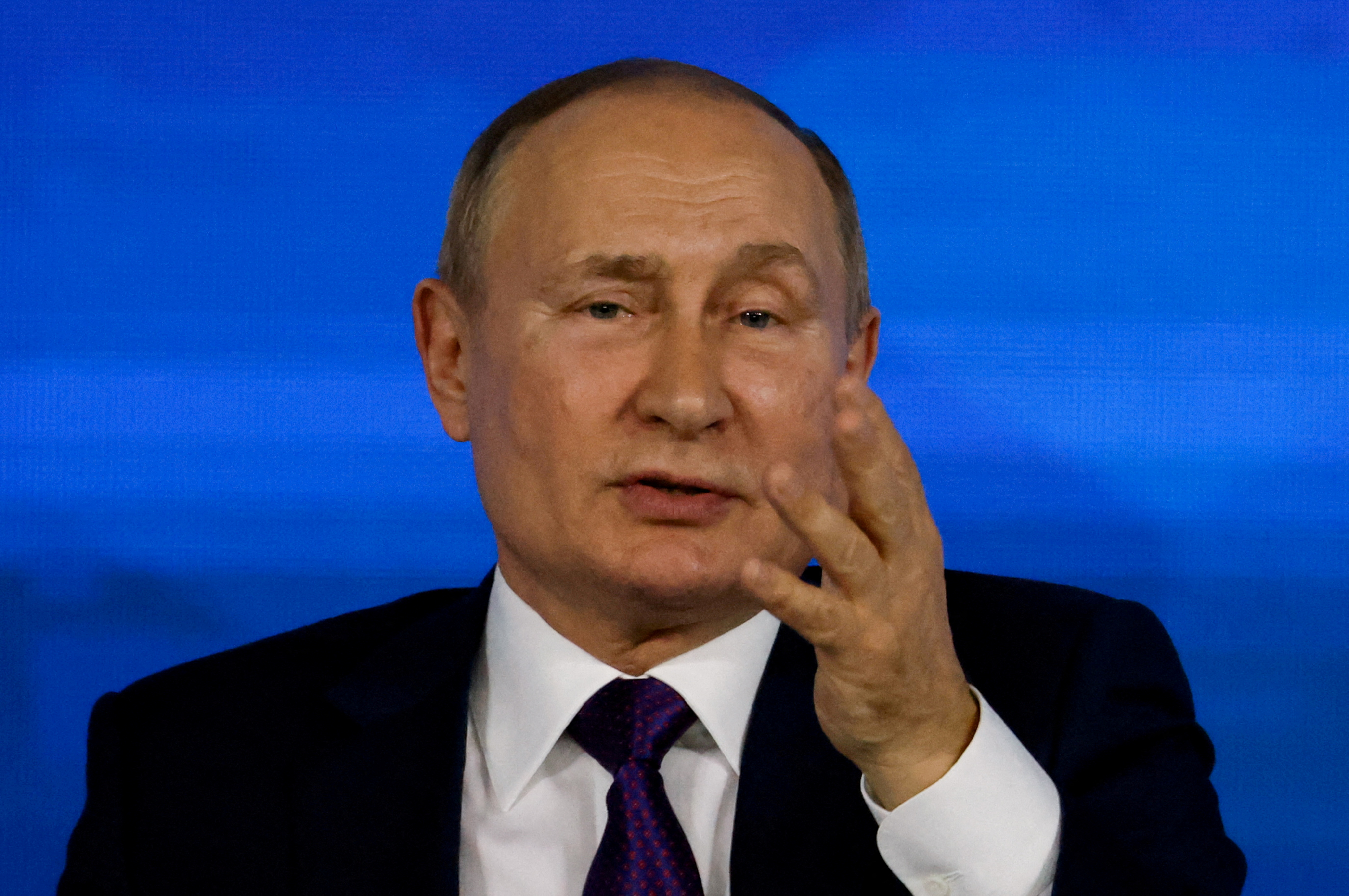 FILE PHOTO: Russian President Putin holds annual news conference in Moscow