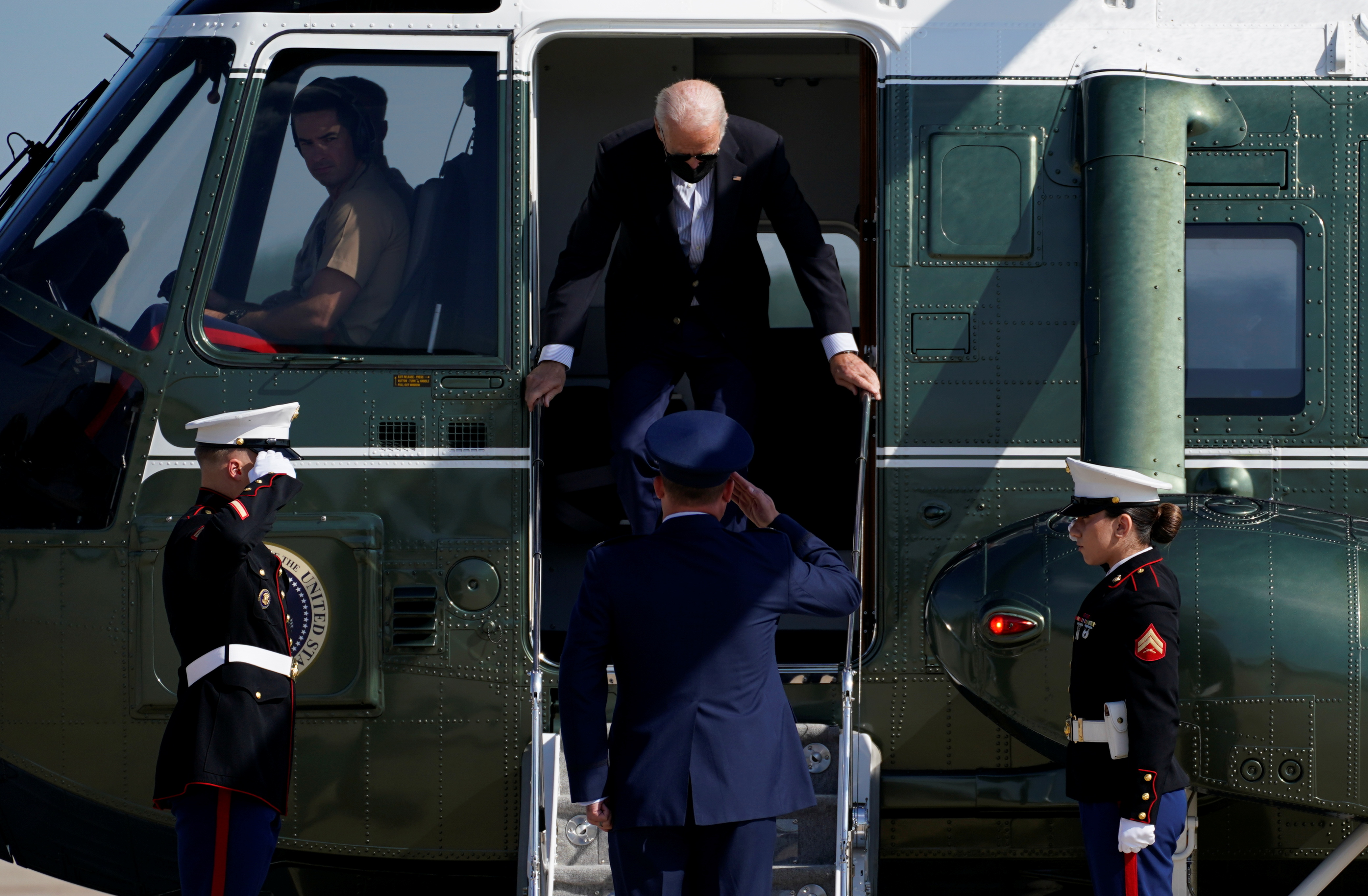U.S. President Biden tours hurricane-affected areas in New York and New Jersey