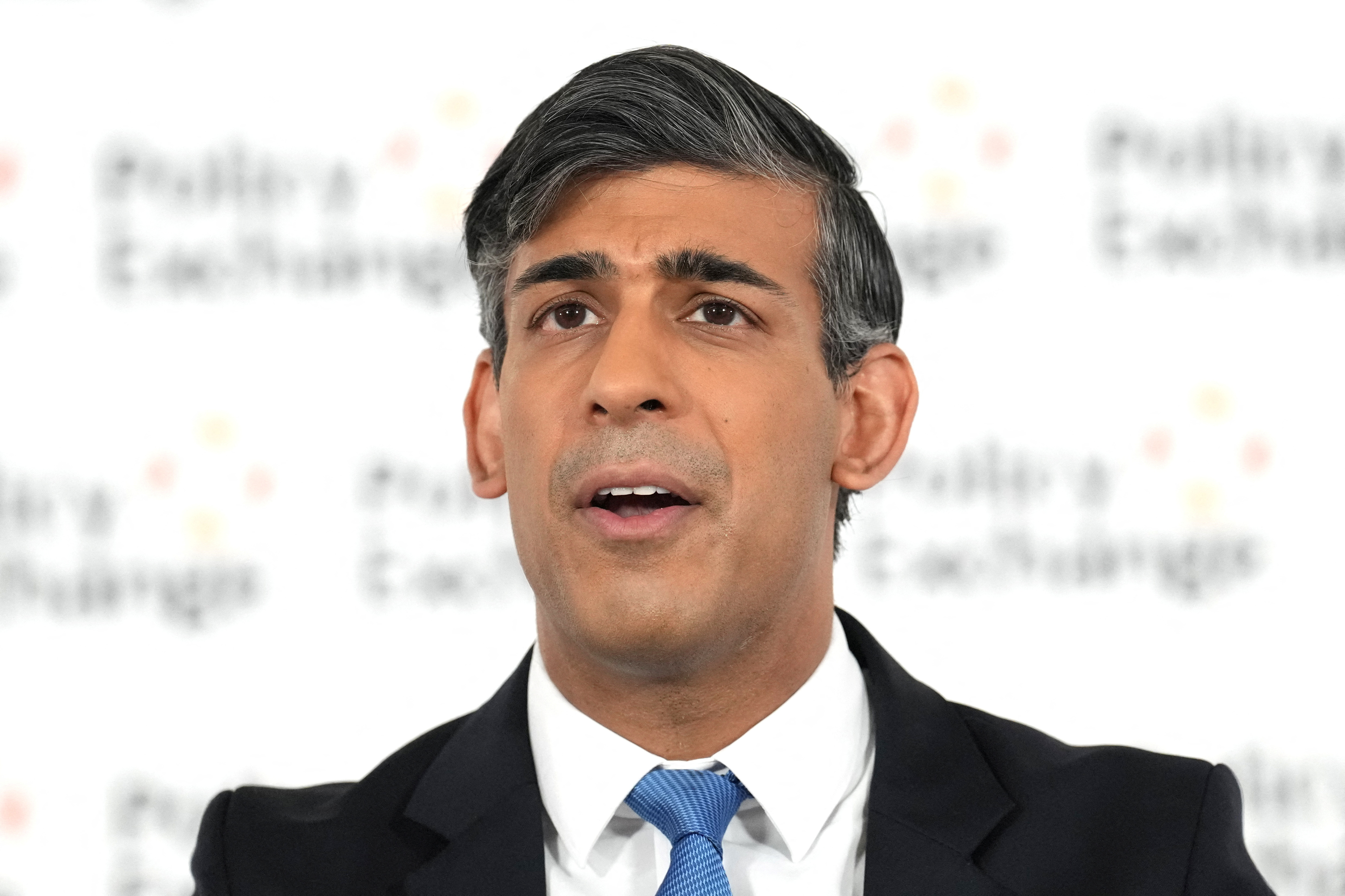Britain's Prime Minister Rishi Sunak delivers a speech on national security, in London