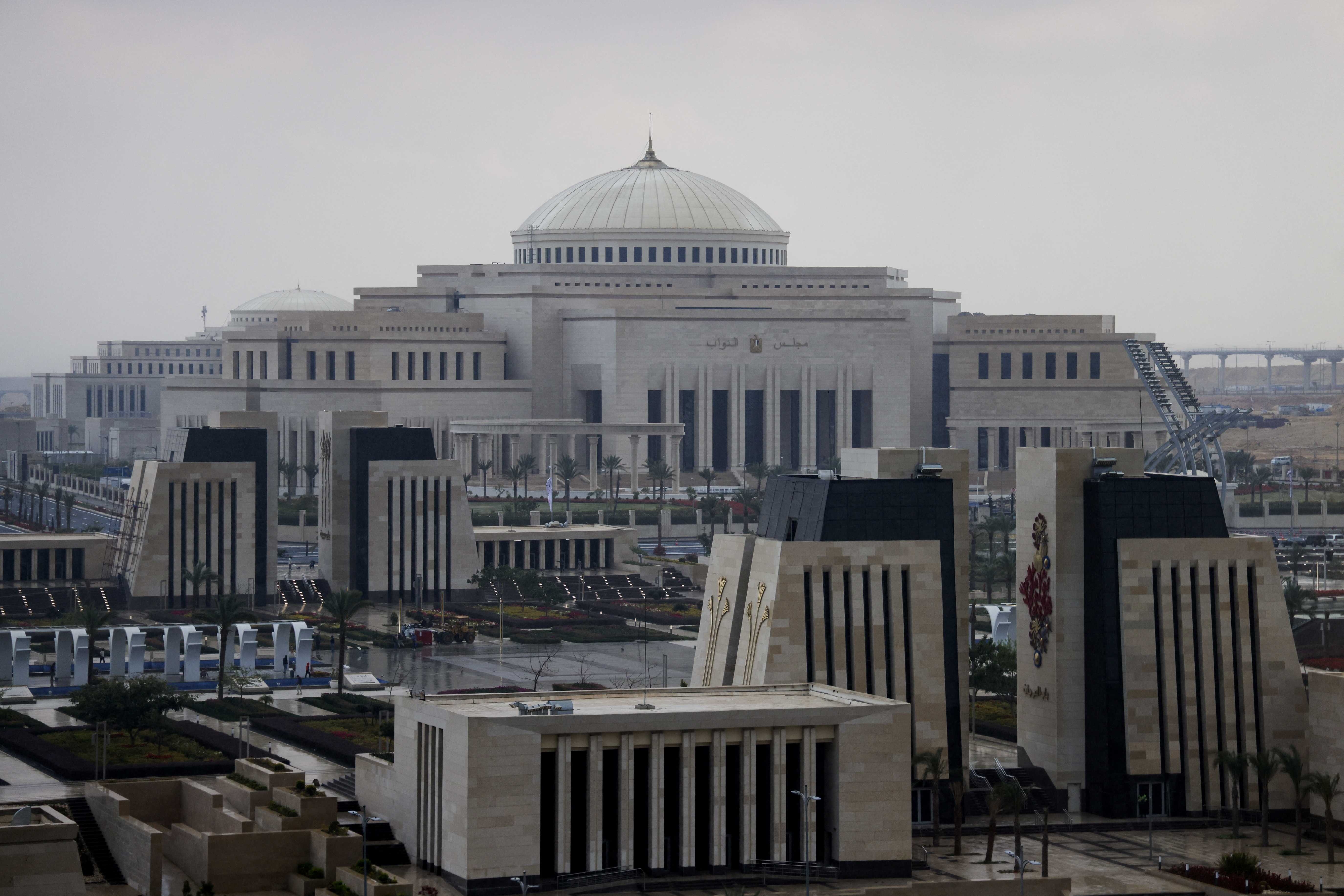 A general view shows the Parliament building, in the east of Cairo