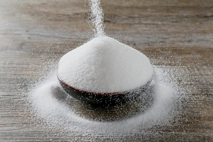 Granulated sugar is seen in this picture illustration