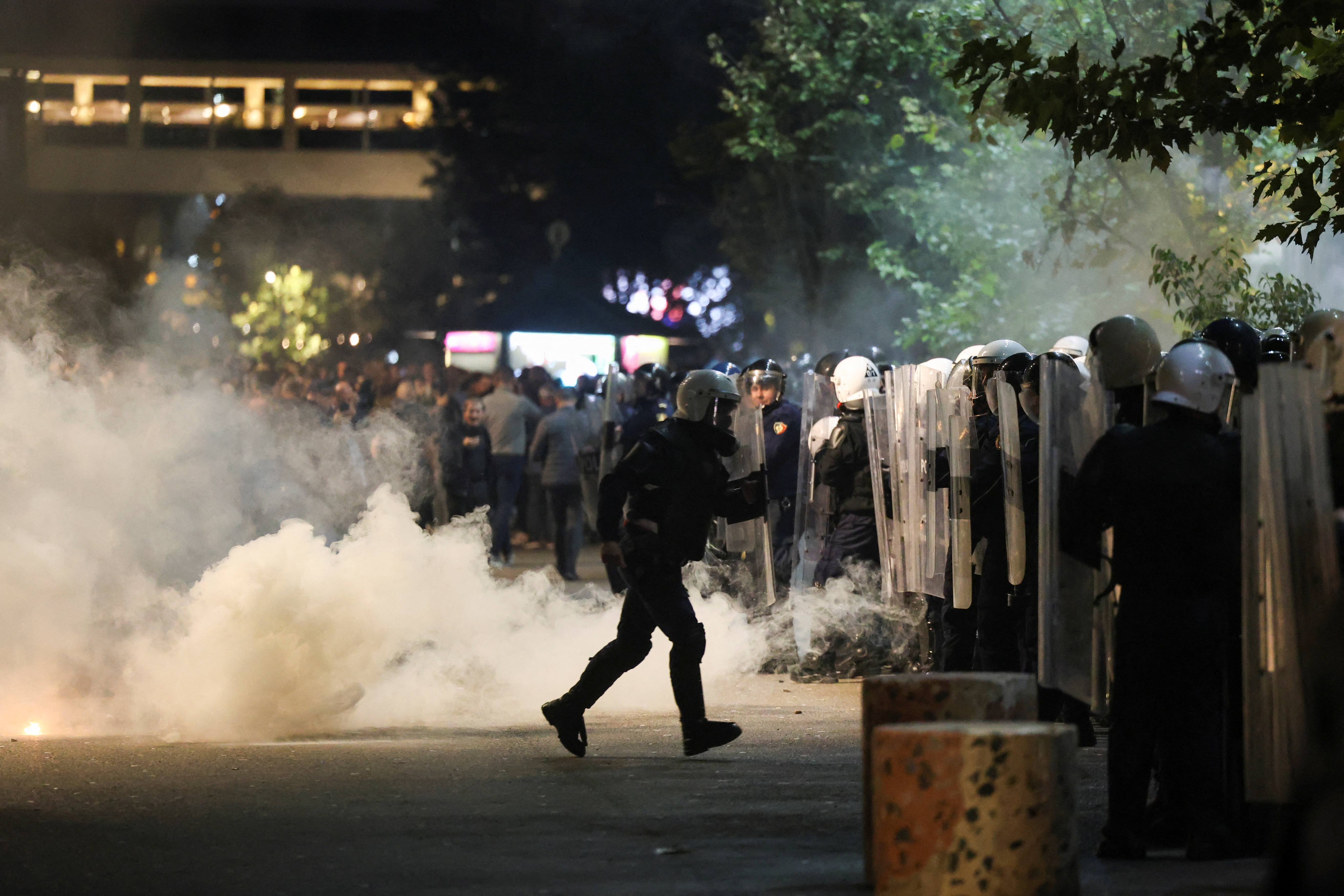 Anti-government protest, in Tirana