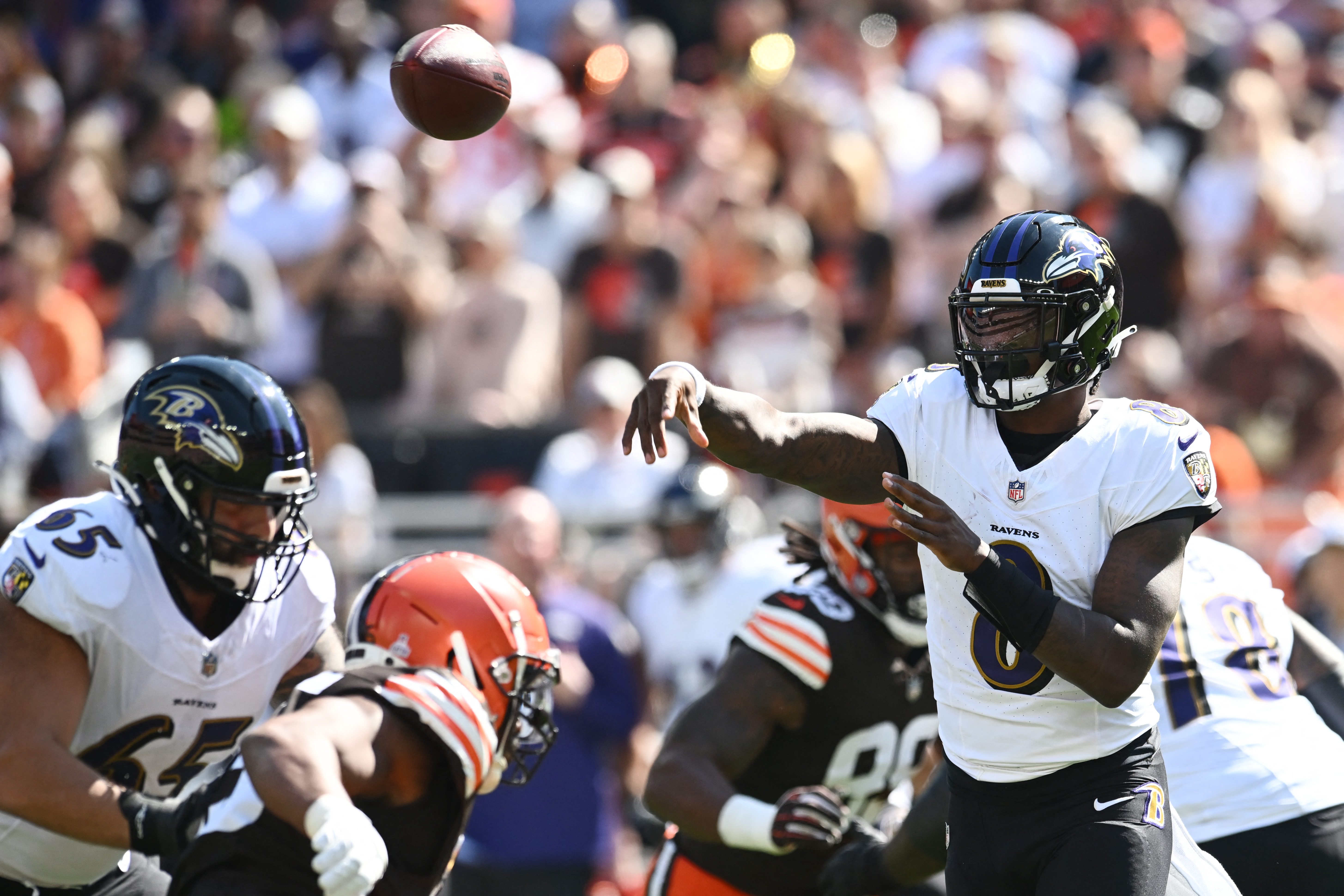 Ravens QB Lamar Jackson heated with linemen despite cruising to victory vs.  Saints