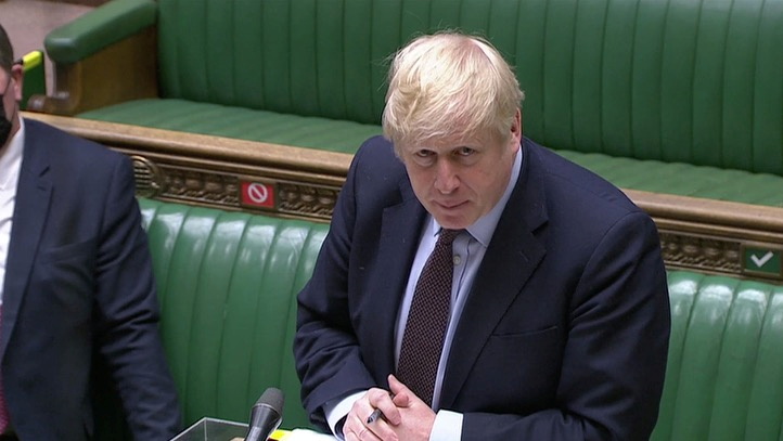 Britain's PM Johnson attends the weekly question-time debate in London