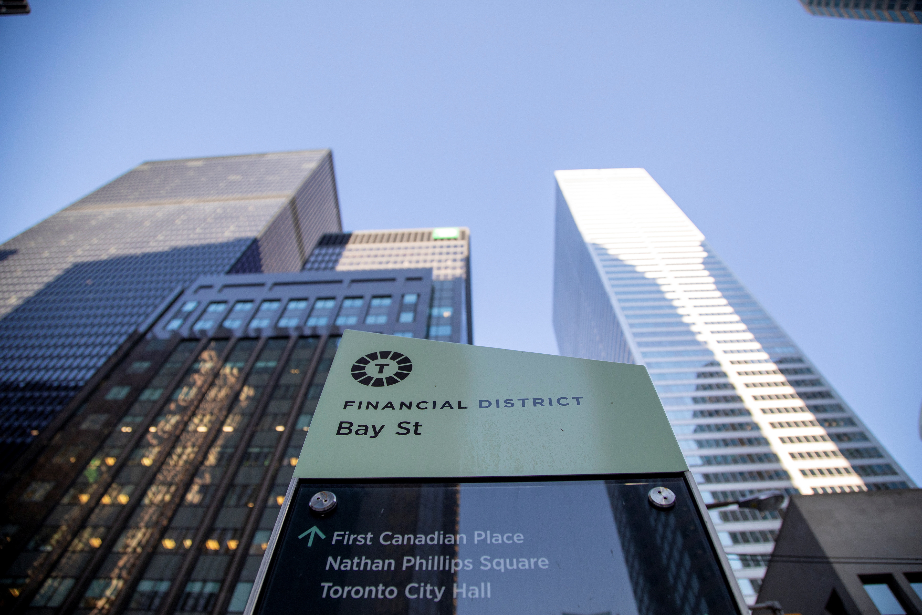 The financial district of Toronto