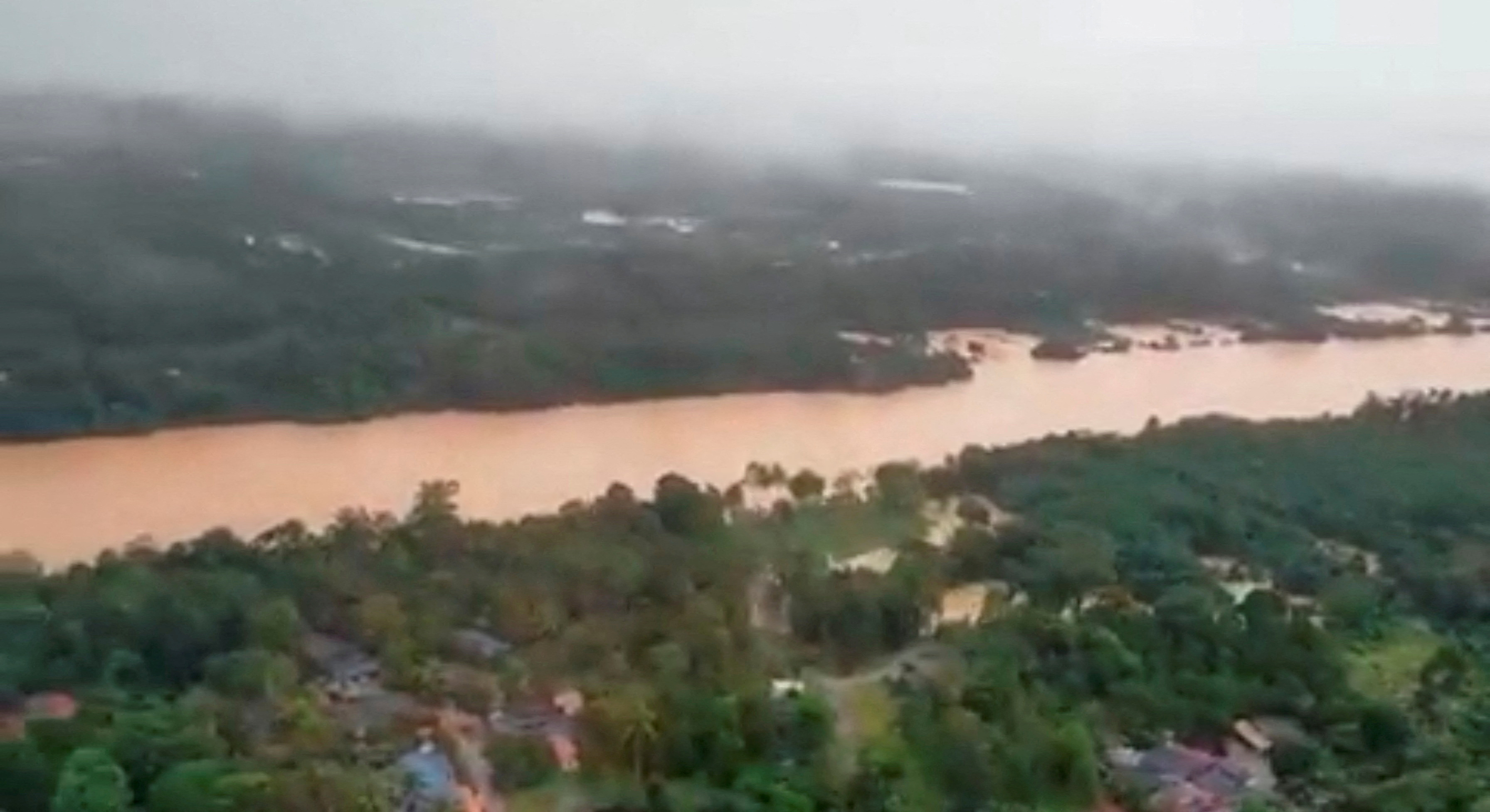 Aerial view shows flooding in east-coast of peninsular Malaysia