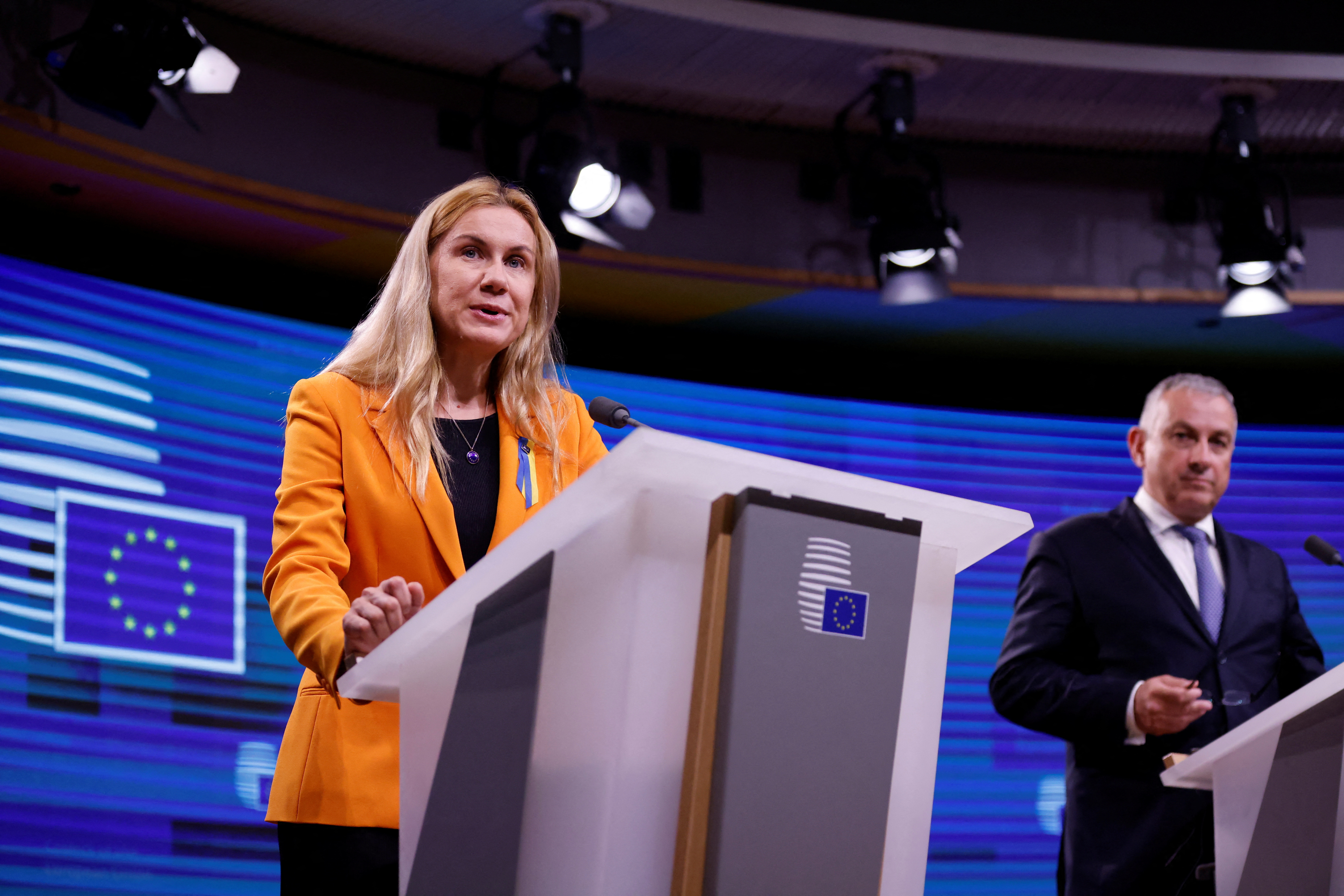 News conference on energy, in Brussels