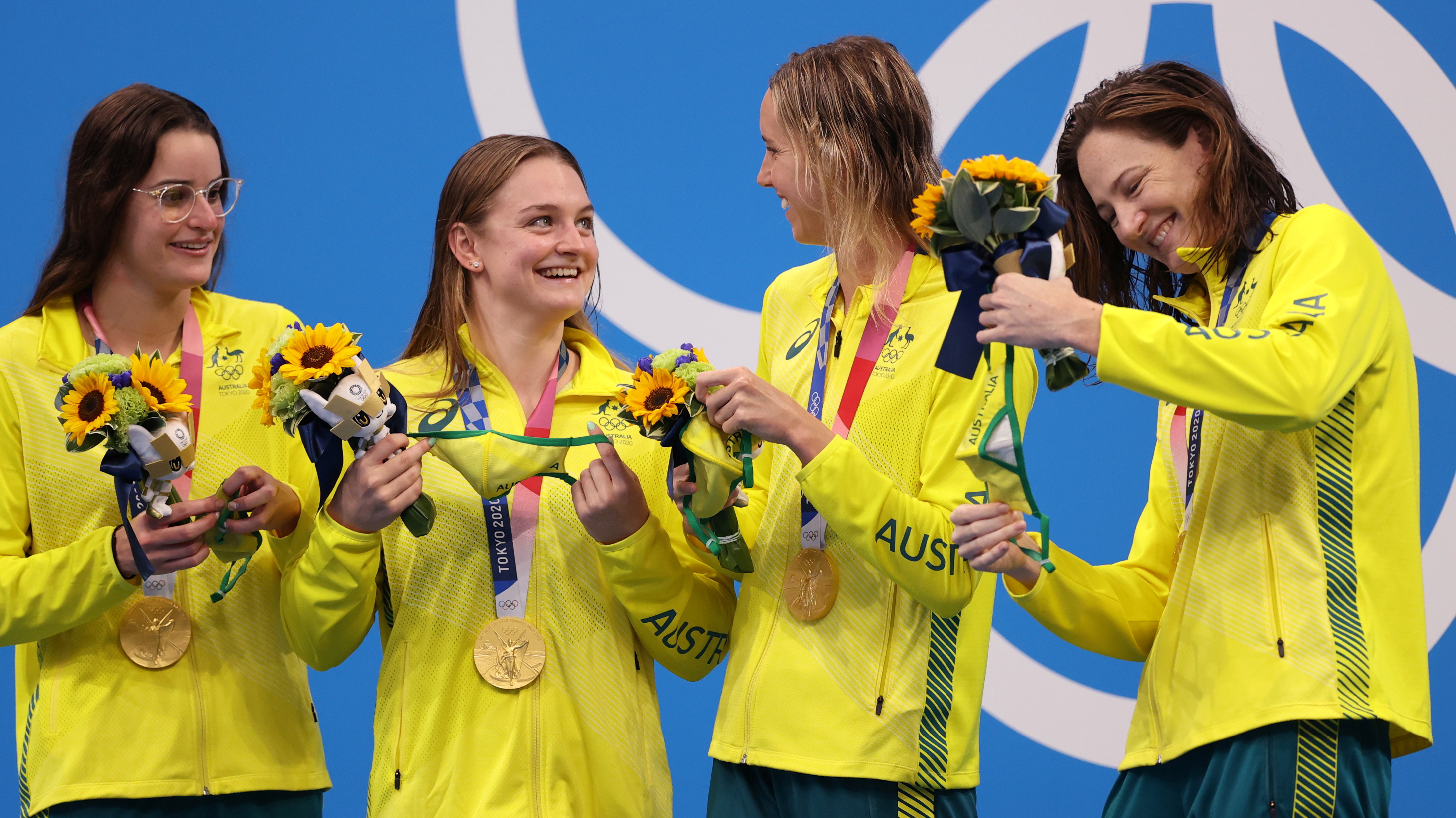 Swimming - Women's 4 x 100m Medley Relay - Medal Ceremony