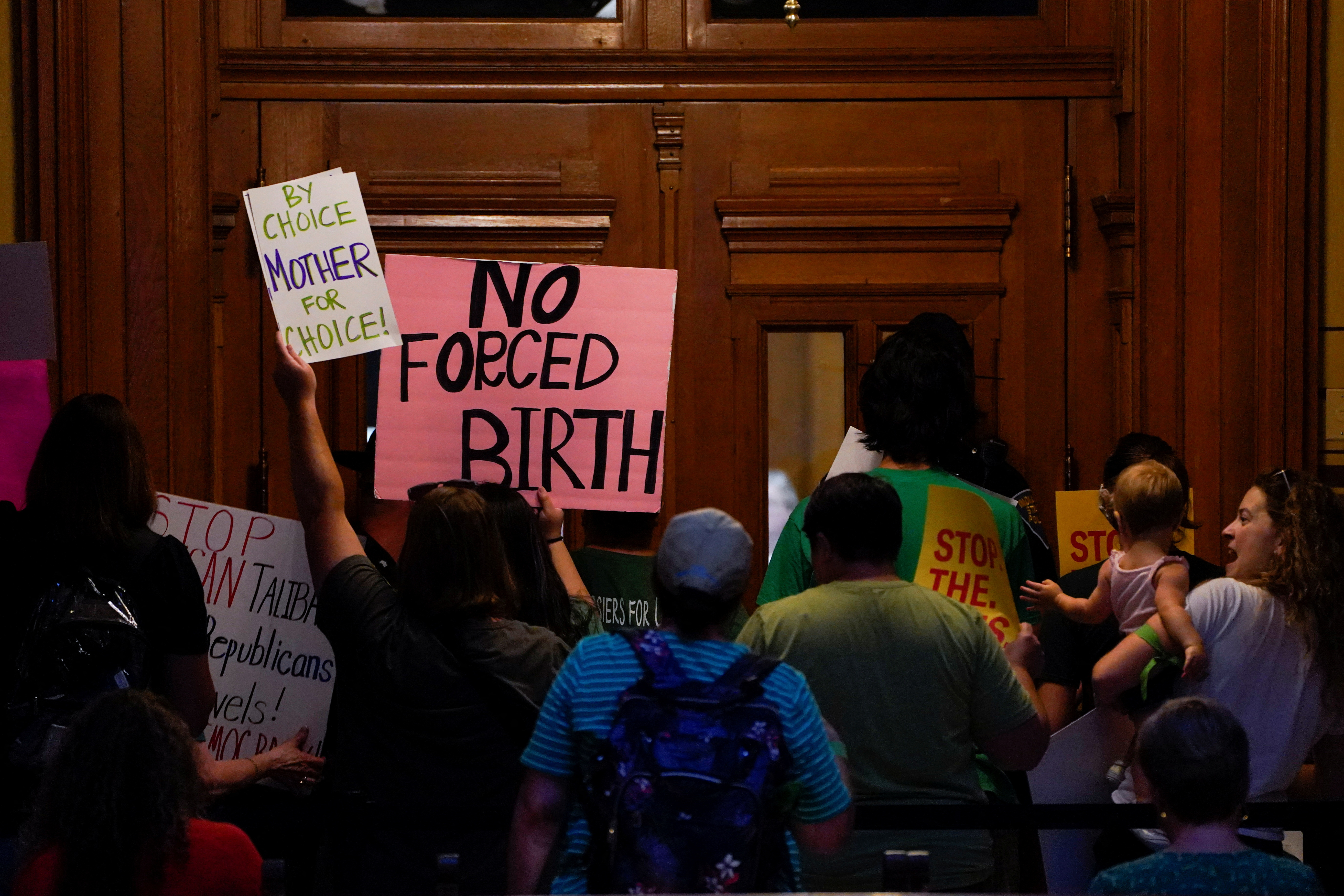 Protests during a special session debating on banning abortion, in Indianapolis